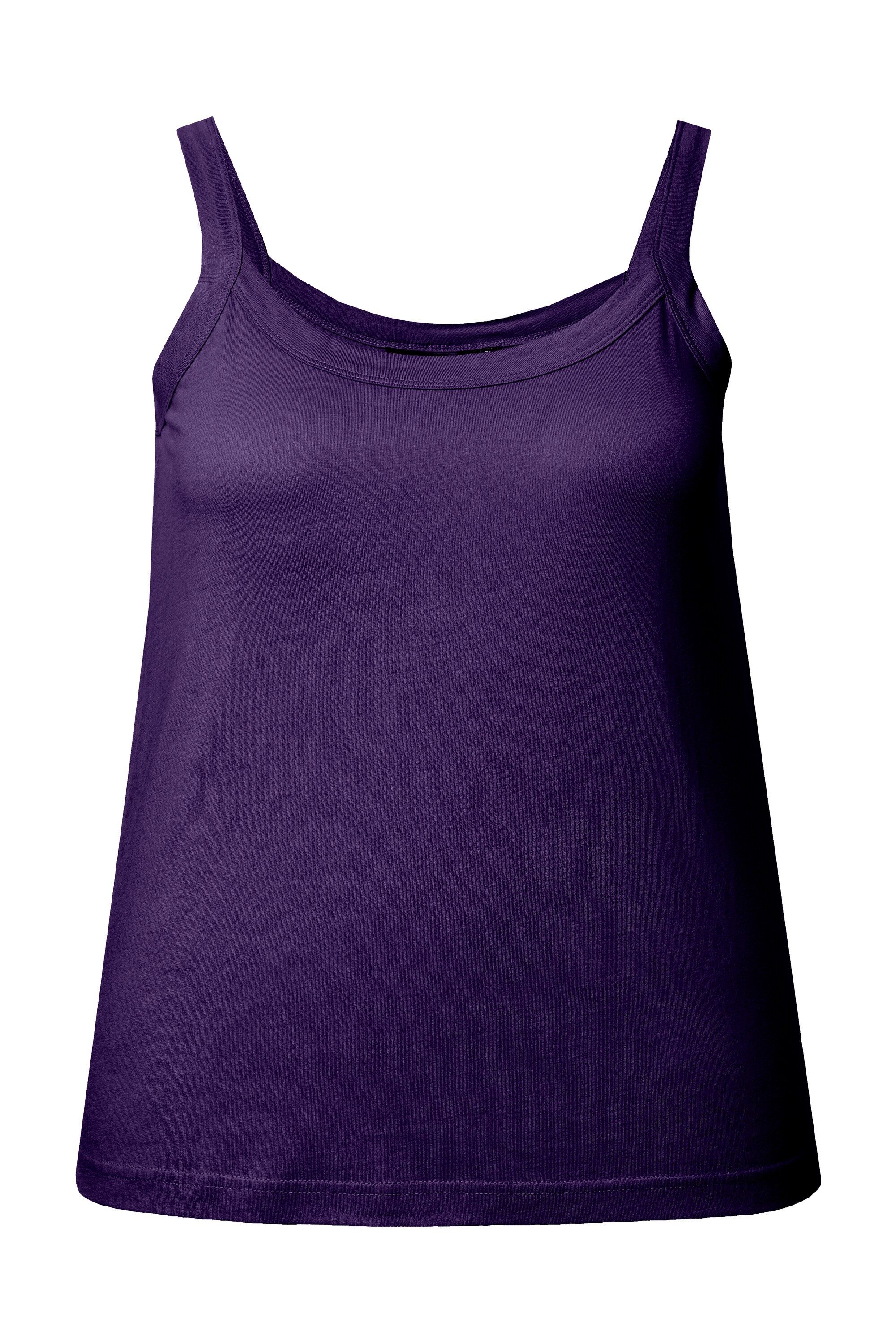 Ulla Popken Longtop Spaghettitop Rundhals Modalmix ärmellos günstig online kaufen