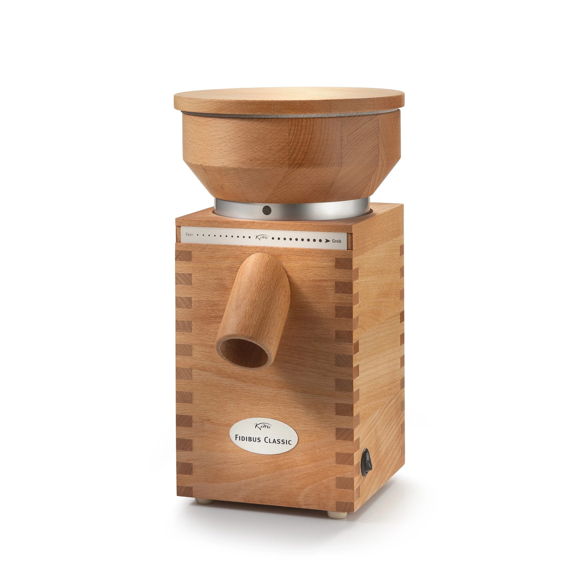 KoMo Getreidemühle KoMo FIDIBUS „Classic“ elektrische Getreidemühle, 230V - Nr. 02021 Elektrisch (230 V, Typ C/F), Massives Buchenholz, geölt, Elektrisch (230 V, Typ C/F)