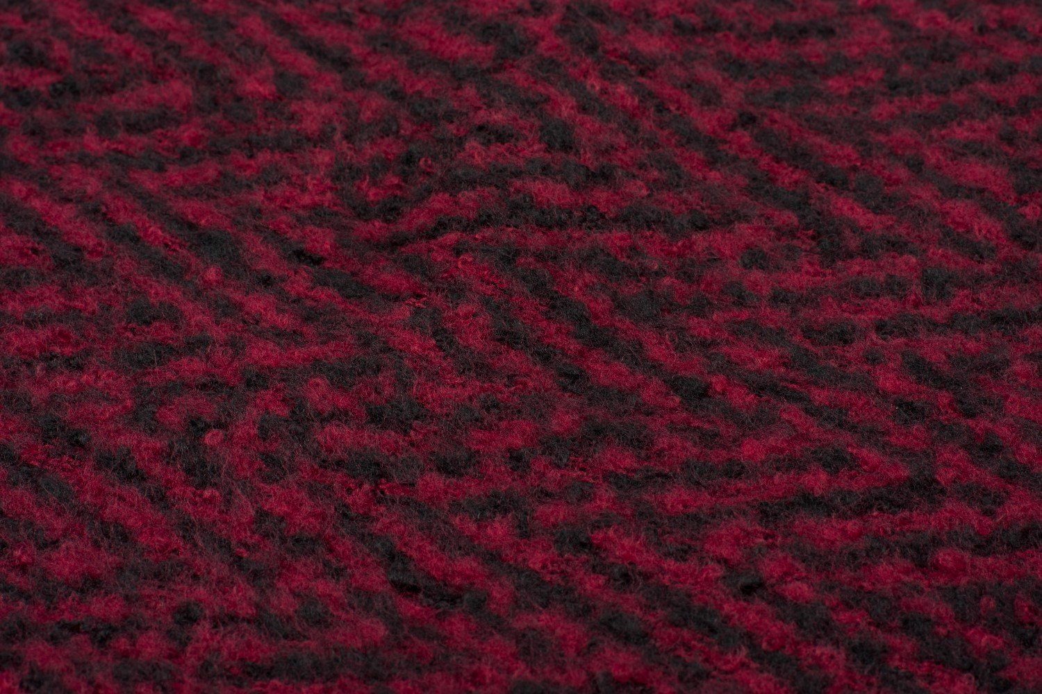 (1-St), Web Asymmetrischer XXL-Schal, Schal Bordeaux-Rot-Schwarz Zacken Muster styleBREAKER