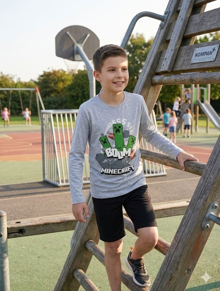 Minecraft Langarmshirt Minecraft Langarmshirt Jungen Creeper 6/7 8/9 10/11 12/13 Jahre