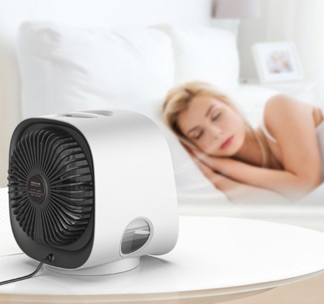 Lüfter Kühlventilator mit XDeer Windgeschwindigkeiten,LED white 3, Wasserkühlung mit Luftkühler Mini Klimageräte,Tragbarer Mobile Designheizkörper Desktop