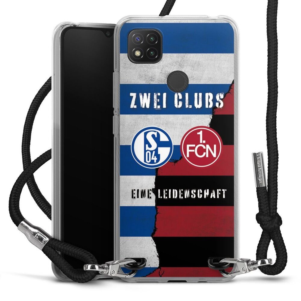 DeinDesign Handyhülle FC Schalke 04 1. FC Nürnberg Freundschaft, Xiaomi Redmi 9C Handykette Hülle mit Band Case zum Umhängen