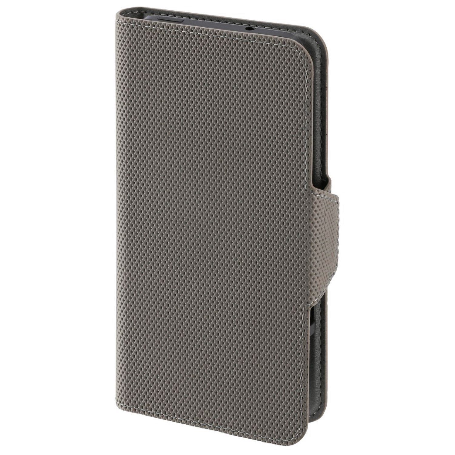 Hama Handyhülle Universal Booklet 4,7" bis 5,1" Klapp-Tasche Grau, Schutz-Hülle Case Bag Book-Cover Etui Kartenfach Magnet-Verschluss