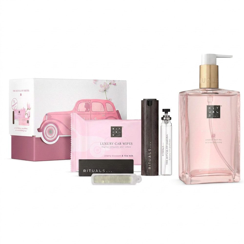 Rituals Pflege-Geschenkset Rituals The Ritual of Sakura Car Gift und Hand Wash Duo, Duftendes Autoerlebnis und Handpflege in einem Set