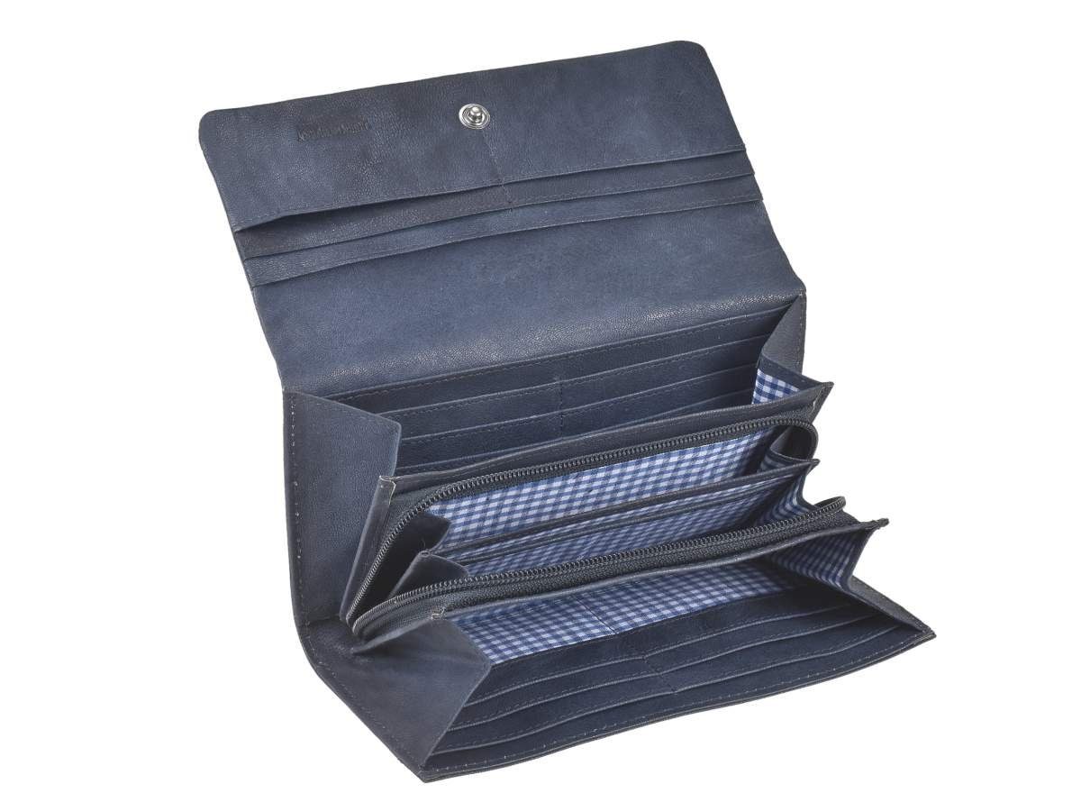 Greenburry Geldbörse Tumble Nappa, Damenbörse, Portemonnaie Langbörse, 16 Kartenfächer