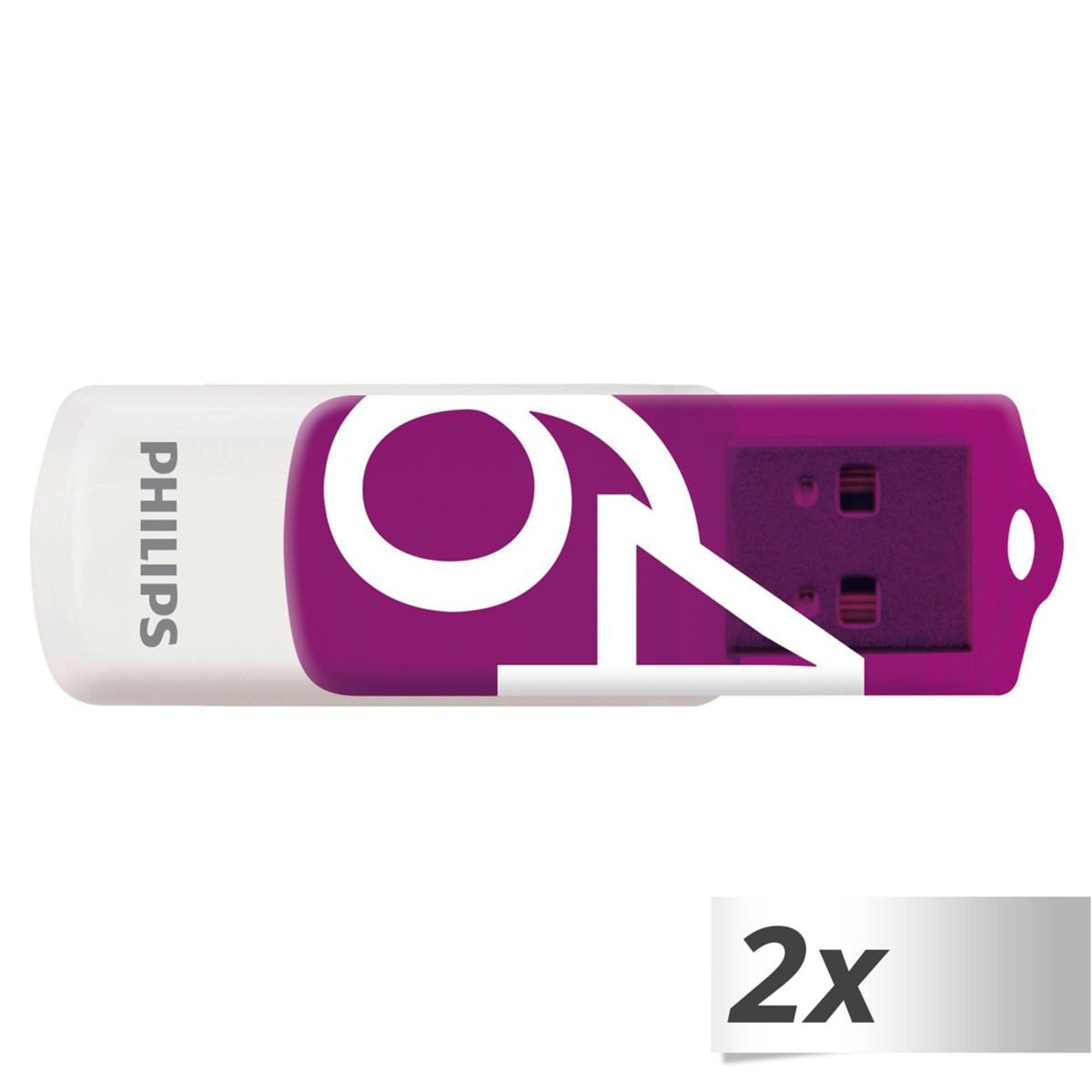Philips USB 2.0 2-Pack 64GB Vivid Edition Magic Purple USB-Stick