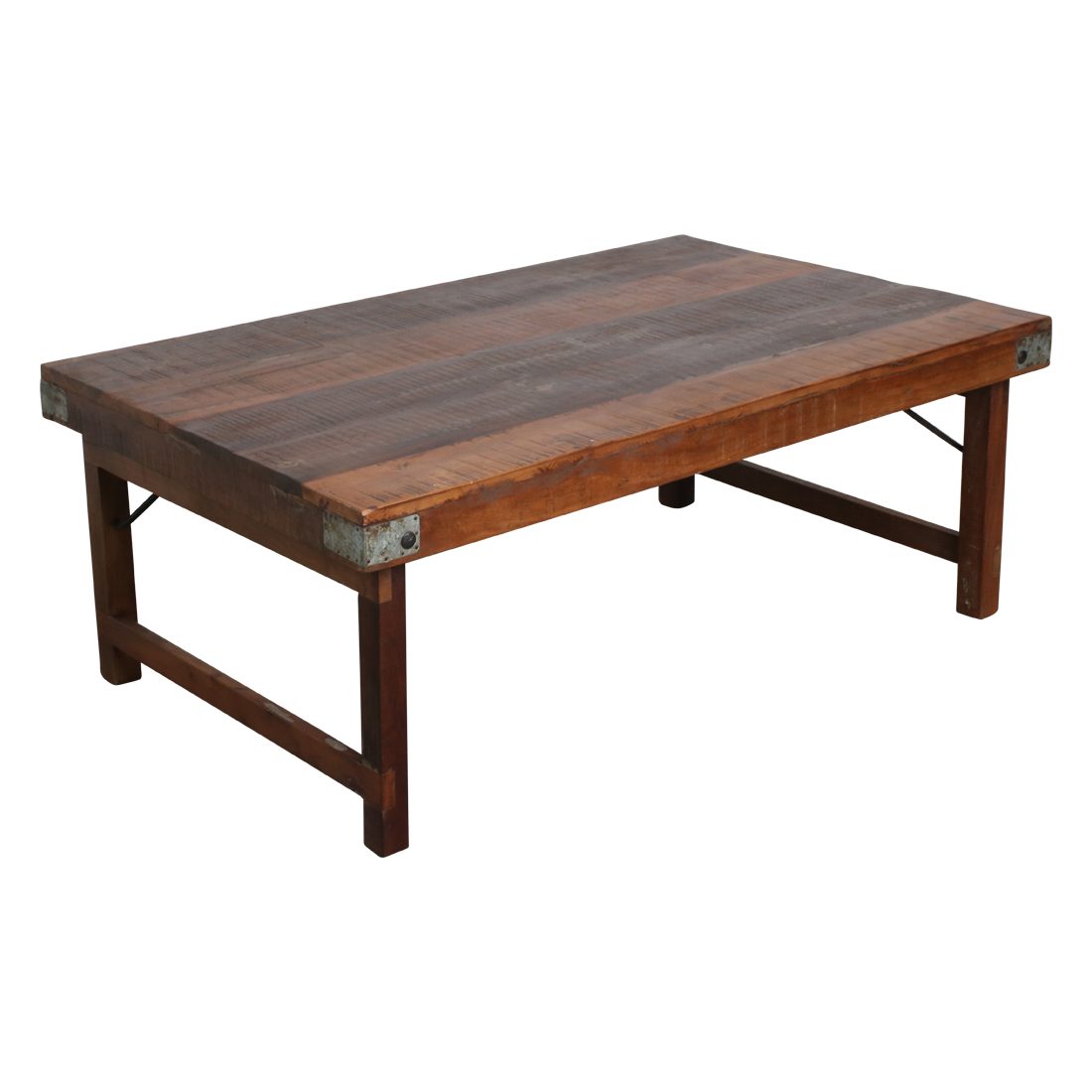 Raw Materials Amsterdam Couchtisch Raw Materials rustikaler Couchtisch 120x72 Holz Industrial klappbar (1-St)
