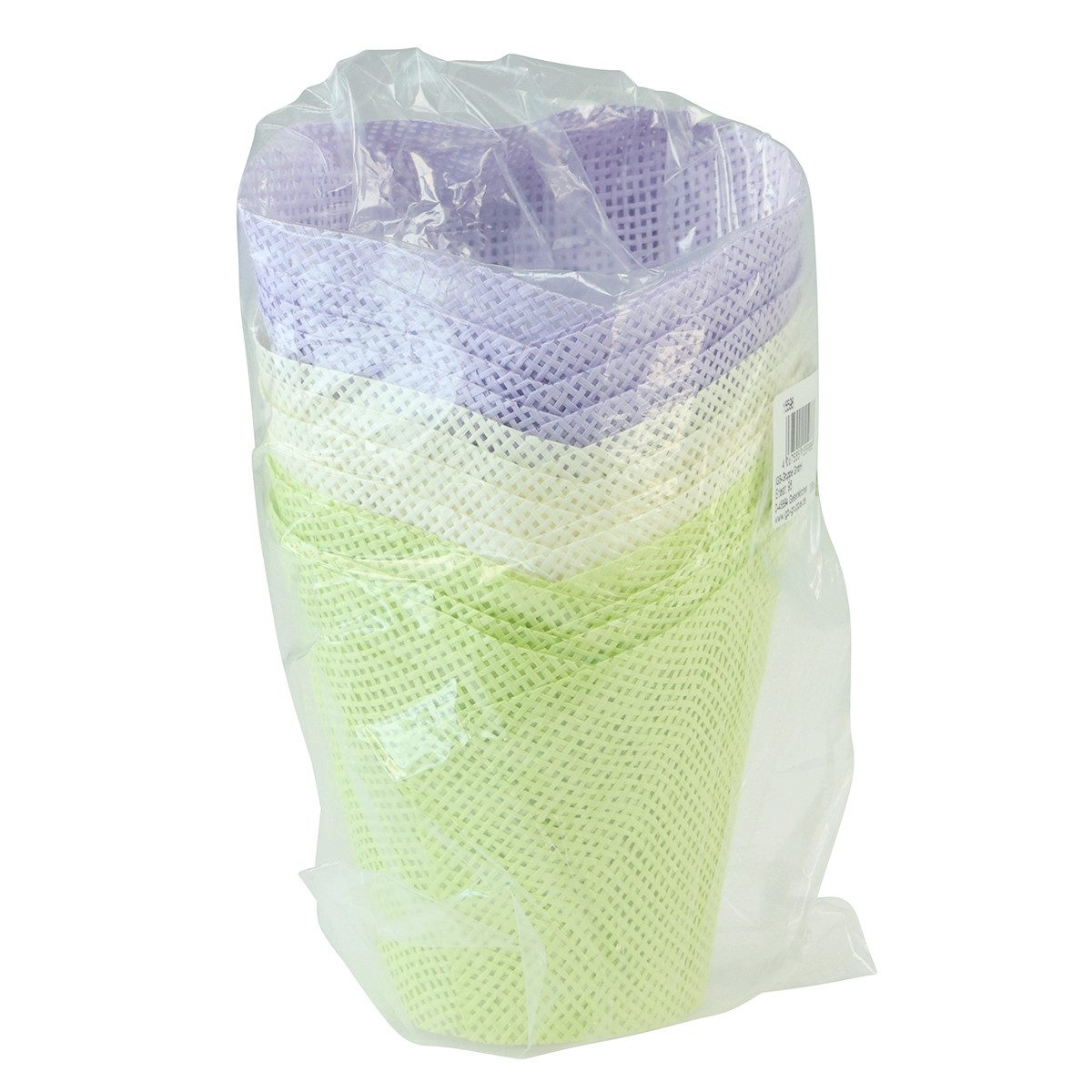Viana Packpapier Übertopf Set Papier Optik 12er-Pack Frühlingsfarben Grün, 12 Stück