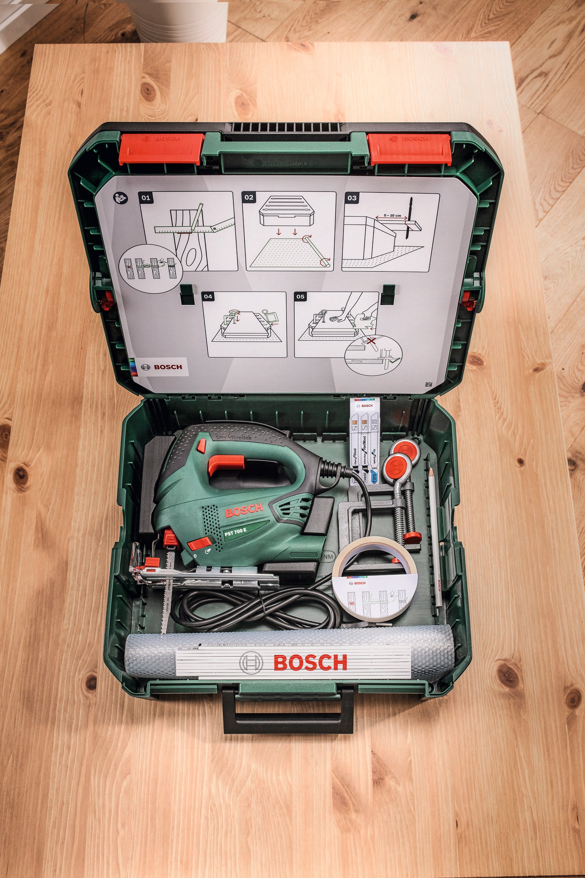 Systembox PST Stichsäge Bosch 700 inkl. als ReadyToSaw, Werkbank, Zubehör Home mobile & Garden