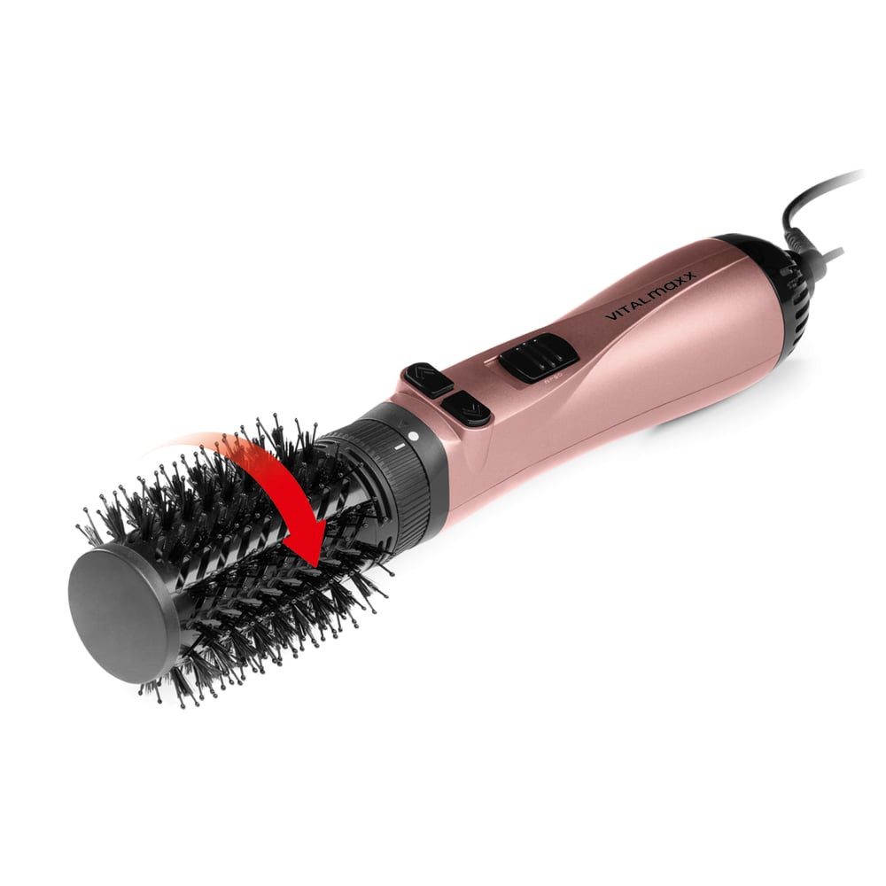 VITALmaxx Elektrohaarbürste Stylingbürste mit 3 Aufsätzen, Lockenstab, Föhn & Glätteisen in einem, Hair Curler Locken Styler Lockenstab 3 Heizstufen Kaltluftfunktion