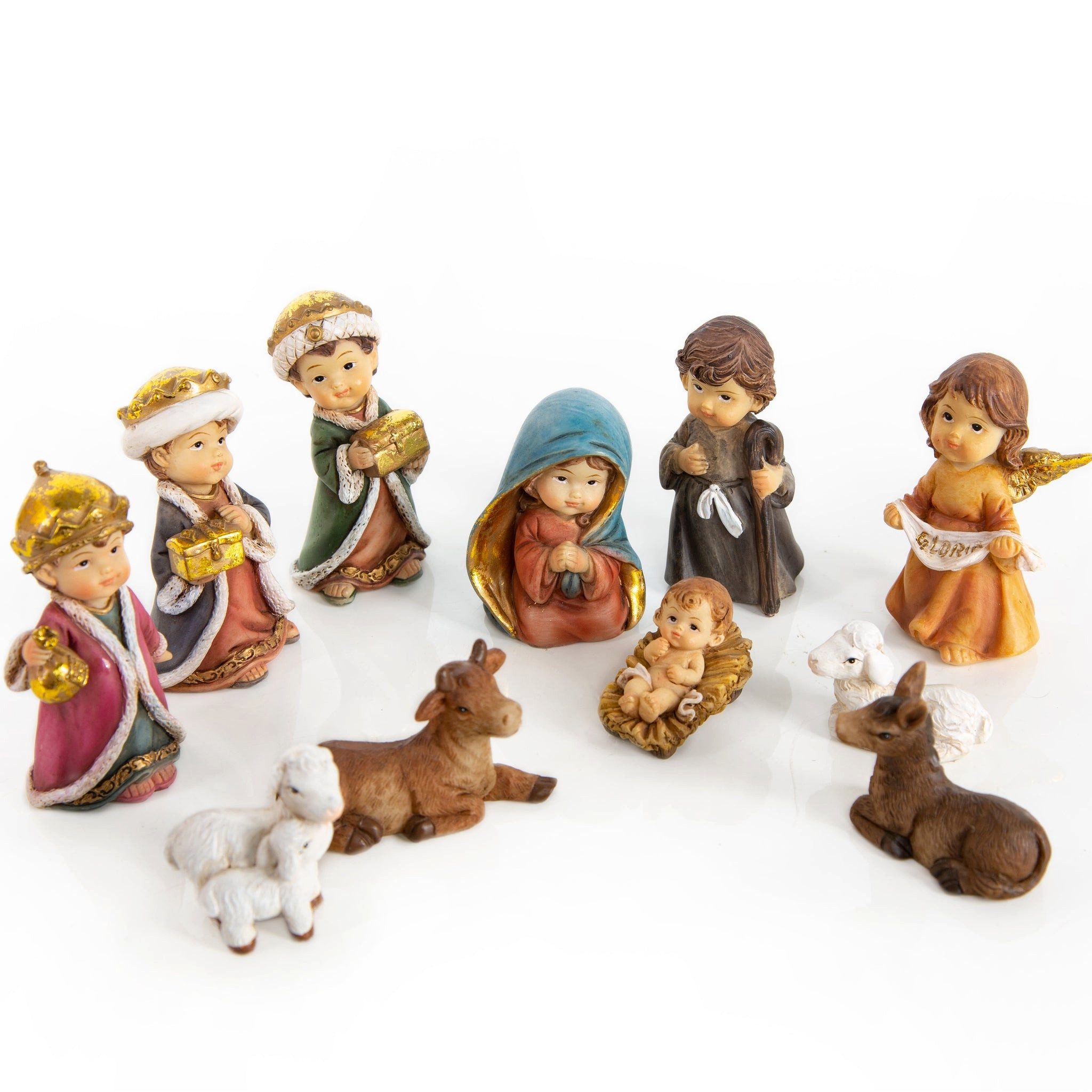Logbuch-Verlag Dekofigur Krippe 11-TLG. Krippenfiguren Kinderkrippe Weihnac günstig online kaufen