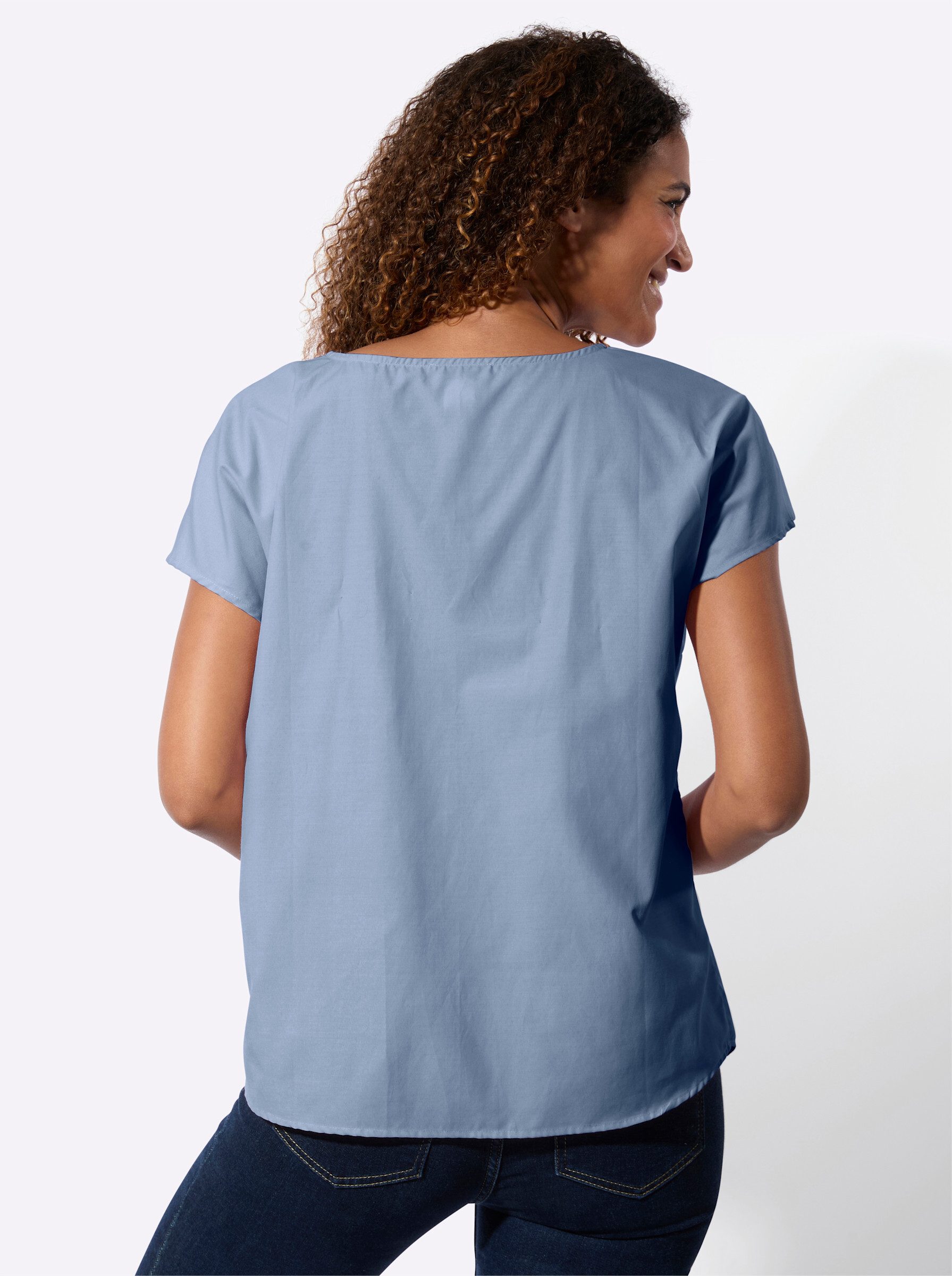 Witt Klassische Bluse Schlupfbluse Kurzarm