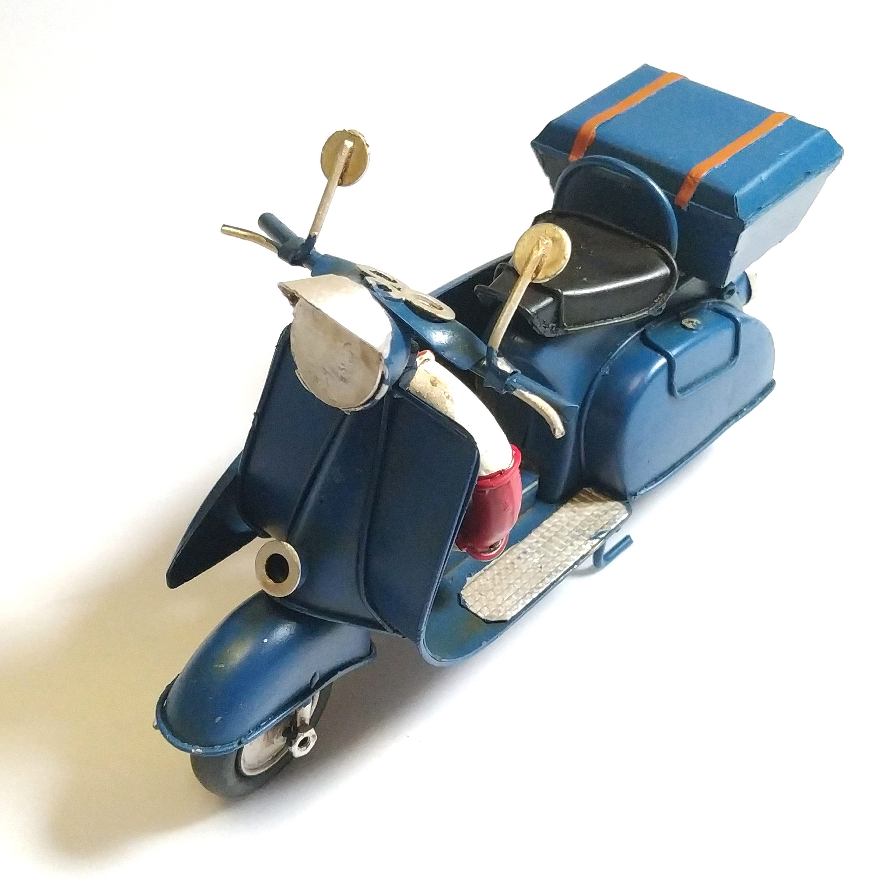 Dynasun Modellmotorrad Car 2004D-2343, (1-tlg), Motorrad Blue 17cm Metall Motorradmodell Vintage Retro-Stil Oldtimer