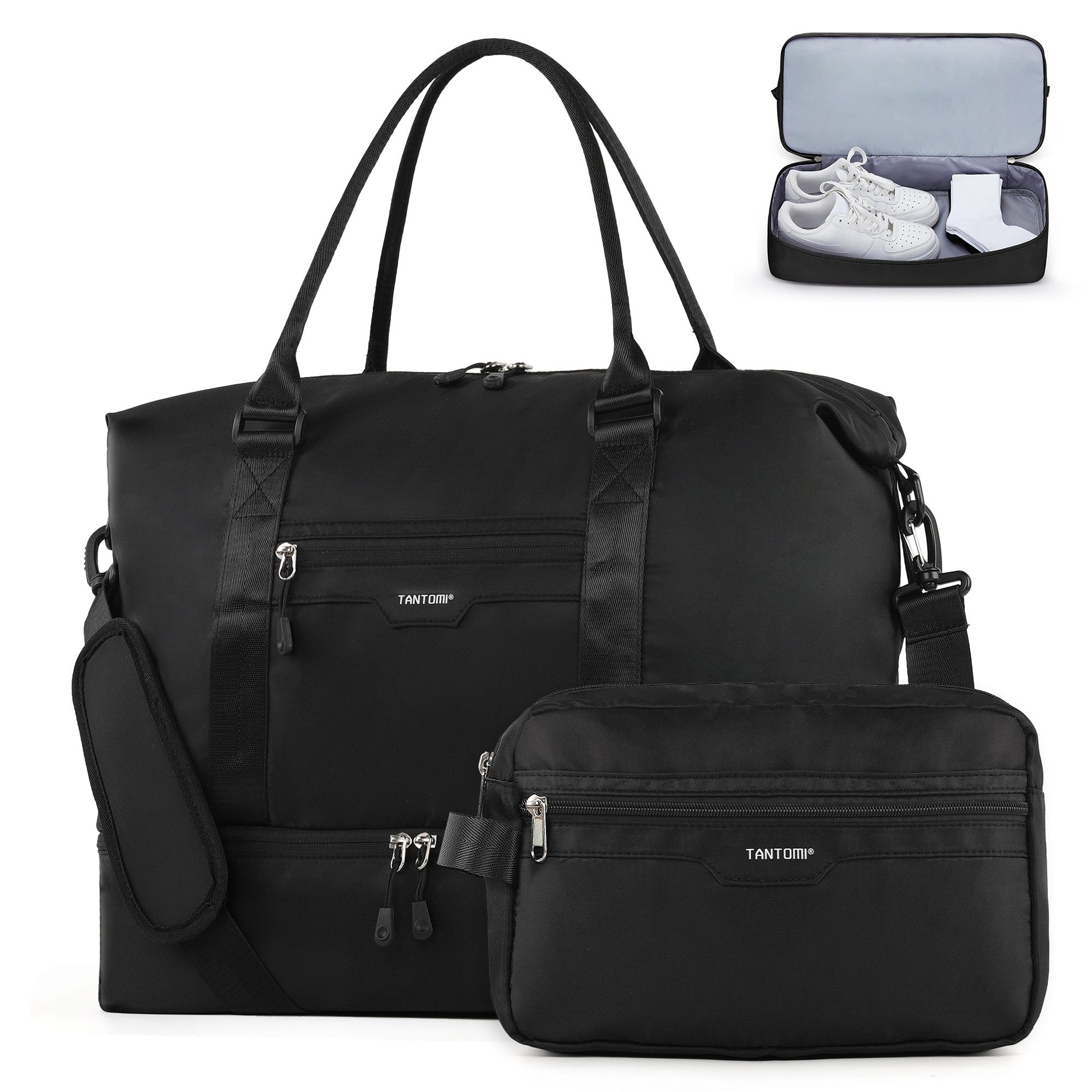 Reisetasche Erweiterbares Reisetasche mit Schuhfach & Kulturbeutel