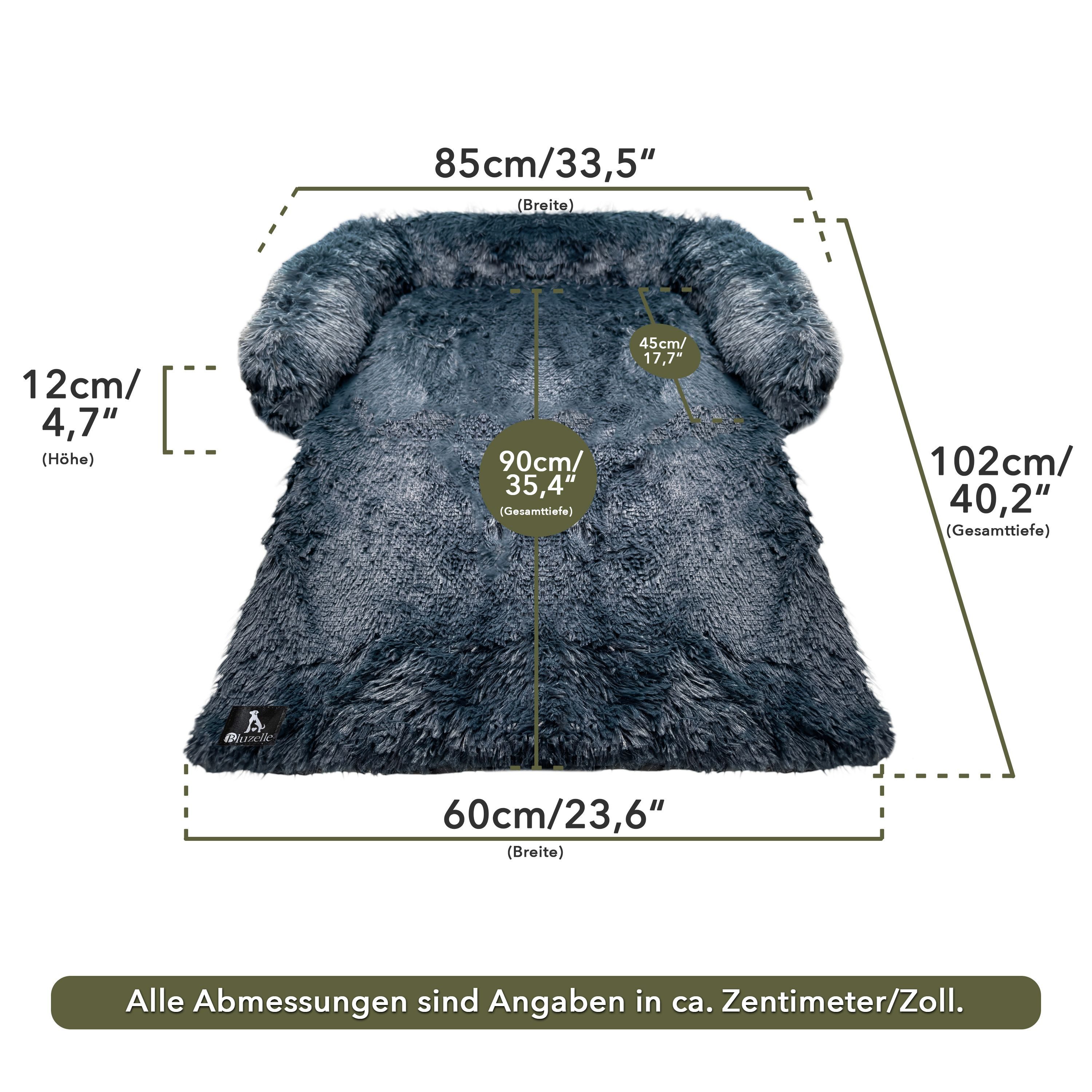 Bluzelle Tierbett Hundebett Sofa Schutz Auflage für grosse Hunde / - L, Plüsch Kunstfell / Bezug Abnehmbar & Waschbar, Wasserdichte Hundematte Couch Möbel Cover Schutzdecke Hundedecke