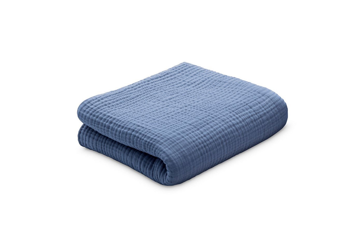 Ehrenkind Tagesdecke Sofadecke aus 100 % Bio-Baumwolle, 4-lagiger Musselin mit natürlicher Crinkle-Optik