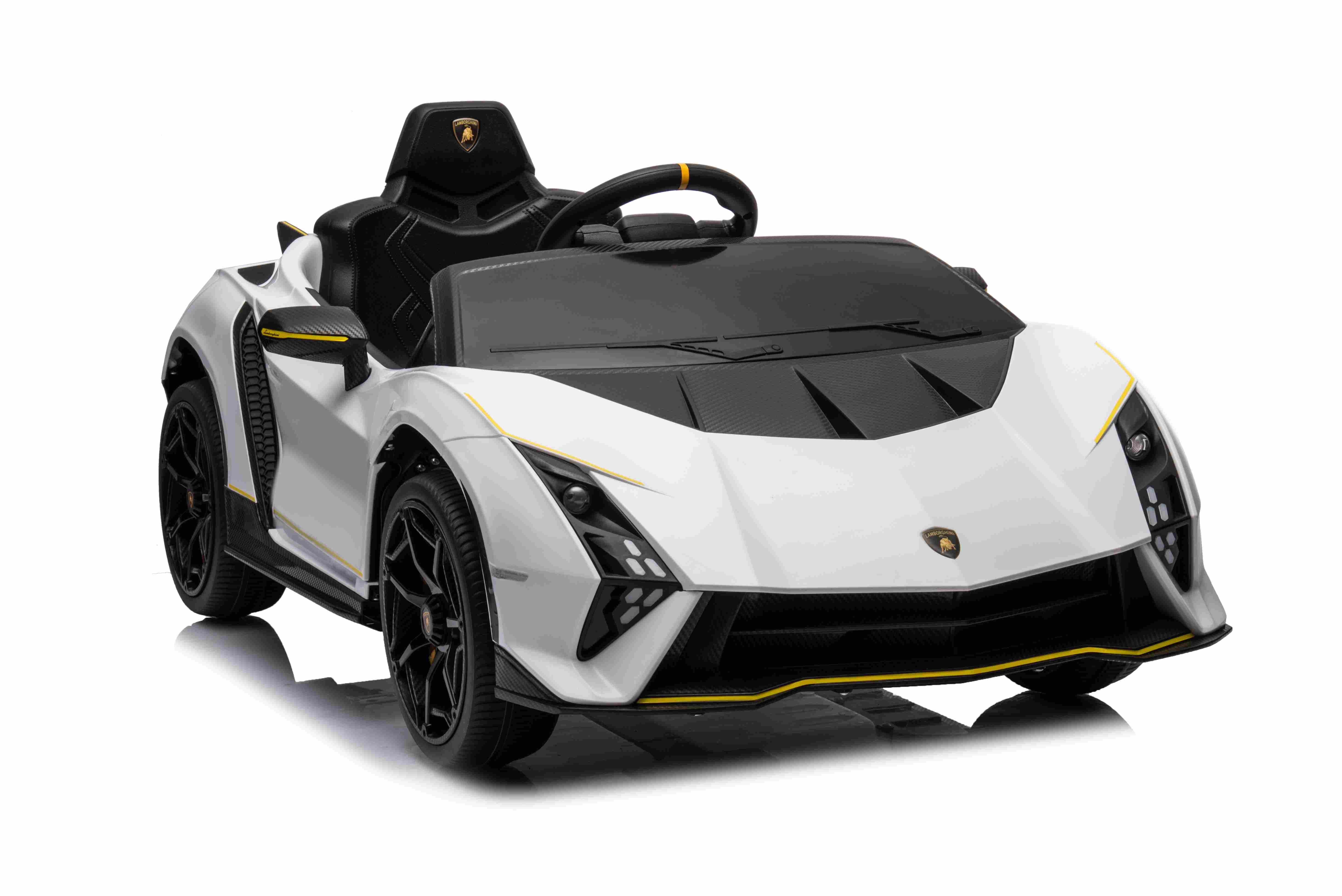 BoGi Elektro-Kinderauto Lamborghini Invencible Sportwagen Bluetooth 2Motoren 12V, Fahrspaß für Kinder mit Stil – Lamborghini Invencible 12V Elektroauto