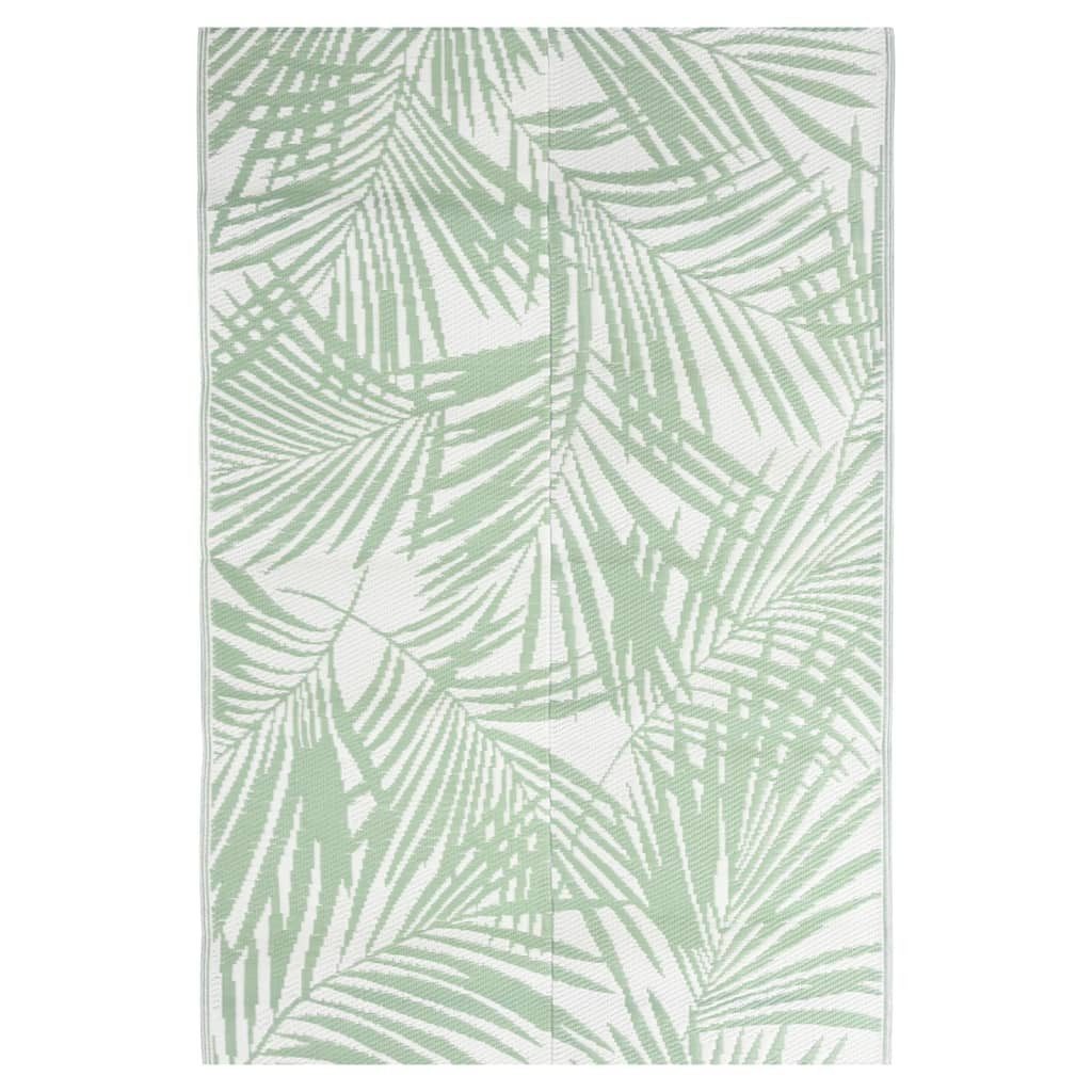 vidaXL Outdoorteppich Teppich Terrasse Camping Outdoor draußen Vorzelt Grün 190x290 cm Kunst, Höhe: 290 mm