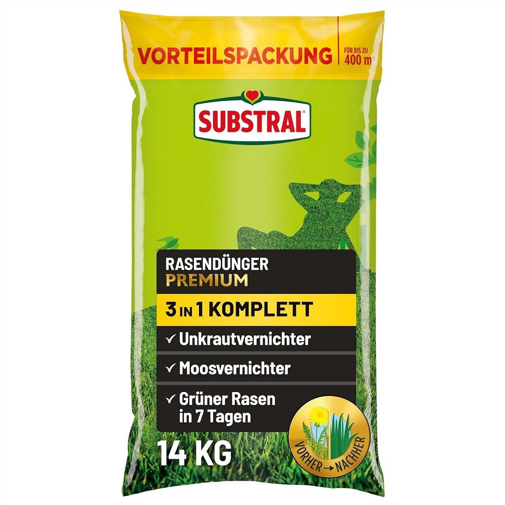 Substral Rasendünger Substral Rasendünger Premium 3in1 komplett 14 kg