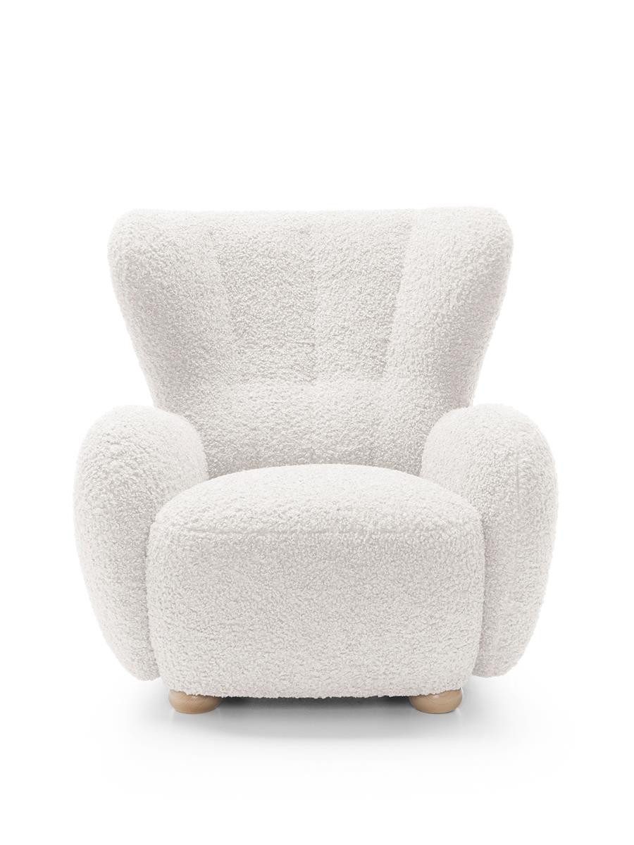 Compleo Sessel bequem, skandinavischer, Boho Stil, gemütliches Wohnzimmer