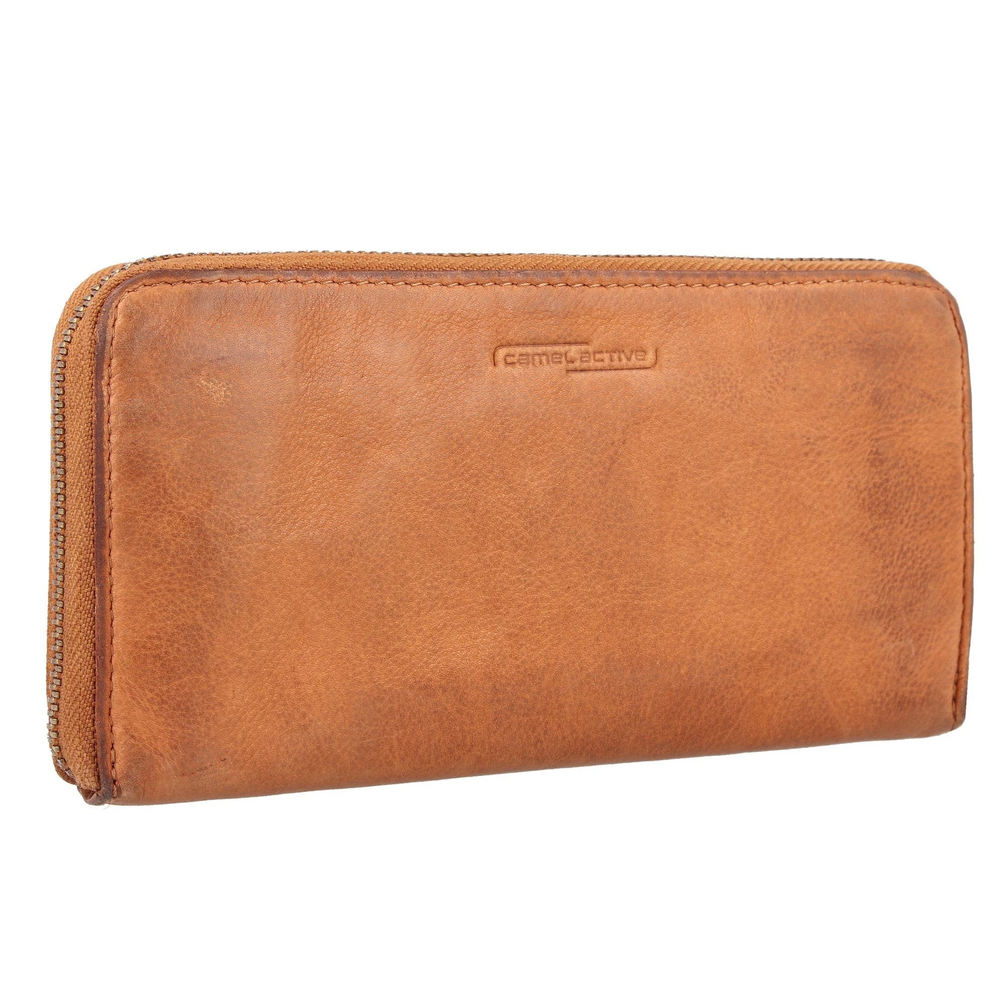 camel active Leder Geldbörse Wave, cognac