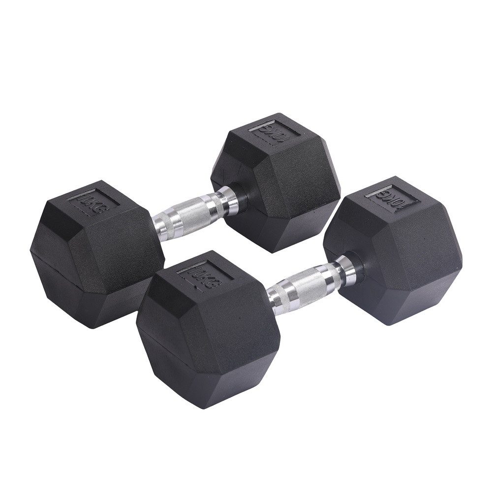 Endless Hantel-Set Paar sechseckige Hanteln mit Gummibeschichtung, (Set, Langlebiges Material, Vielseitiger Einsatz), Gummi beschichtet
