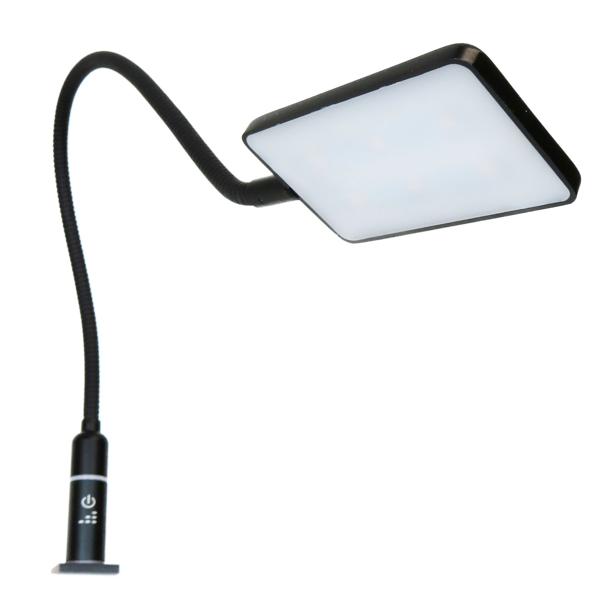 kalb Bettleuchte flexible 4W LED Leseleuchte Nachttischlampe Bettlampe schwarz, 1er Set schwarz, warmweiß