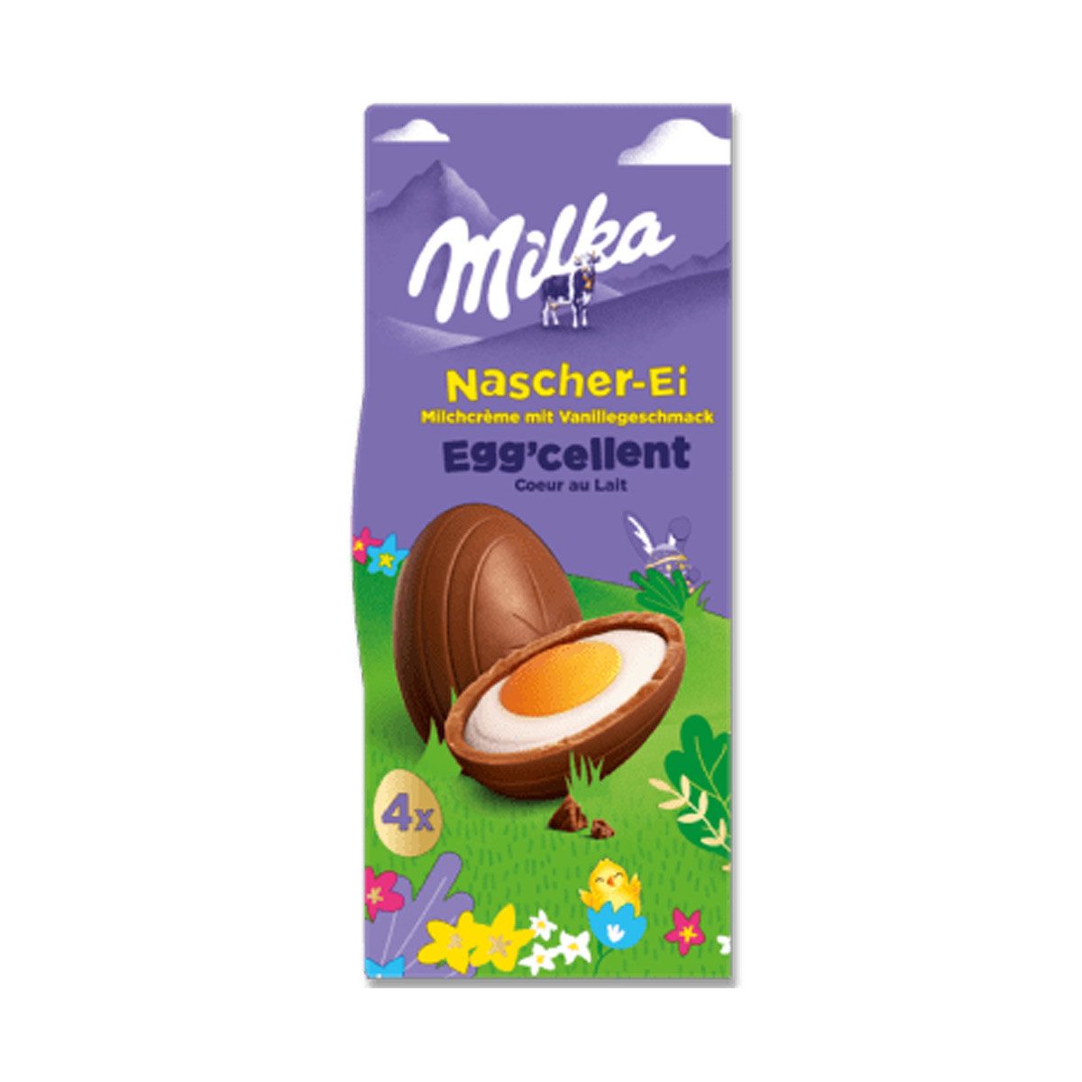 MILKA Schokolade, Milka Nascher Ei Eggcellent Milchcreme mit Vanillegeschmack 124g