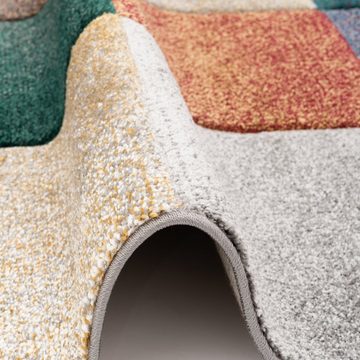 Designteppich Designer Teppich Maui Rost Karo, Pergamon, Rechteckig, Höhe: 13 mm
