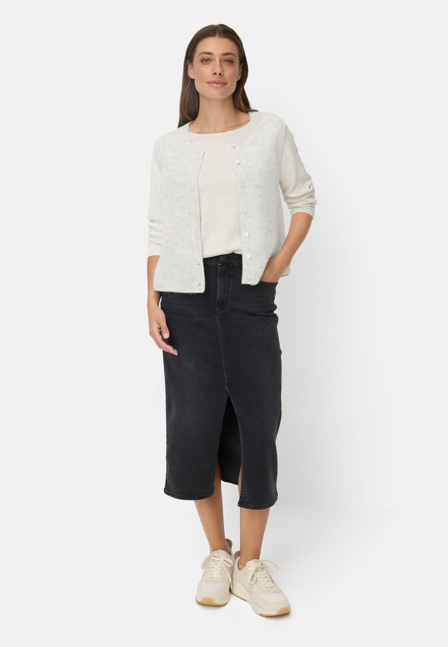 camel active Strickweste mit Knopfleiste ärmellos