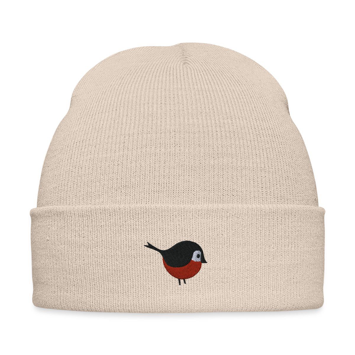 Beanie Vogel Stickerei Bestickte Wintermütze