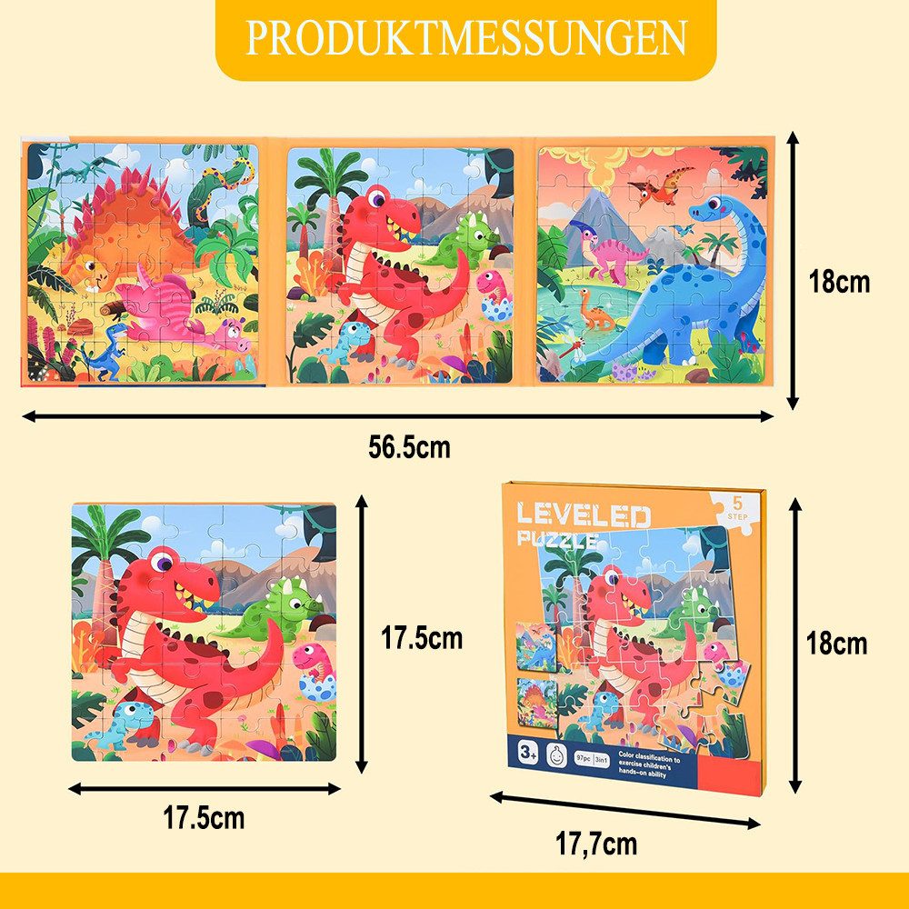 CLTYQ Steckpuzzle Magnetische Puzzle für Kinder, 25-30-42 Teile Kinderpuzzl günstig online kaufen