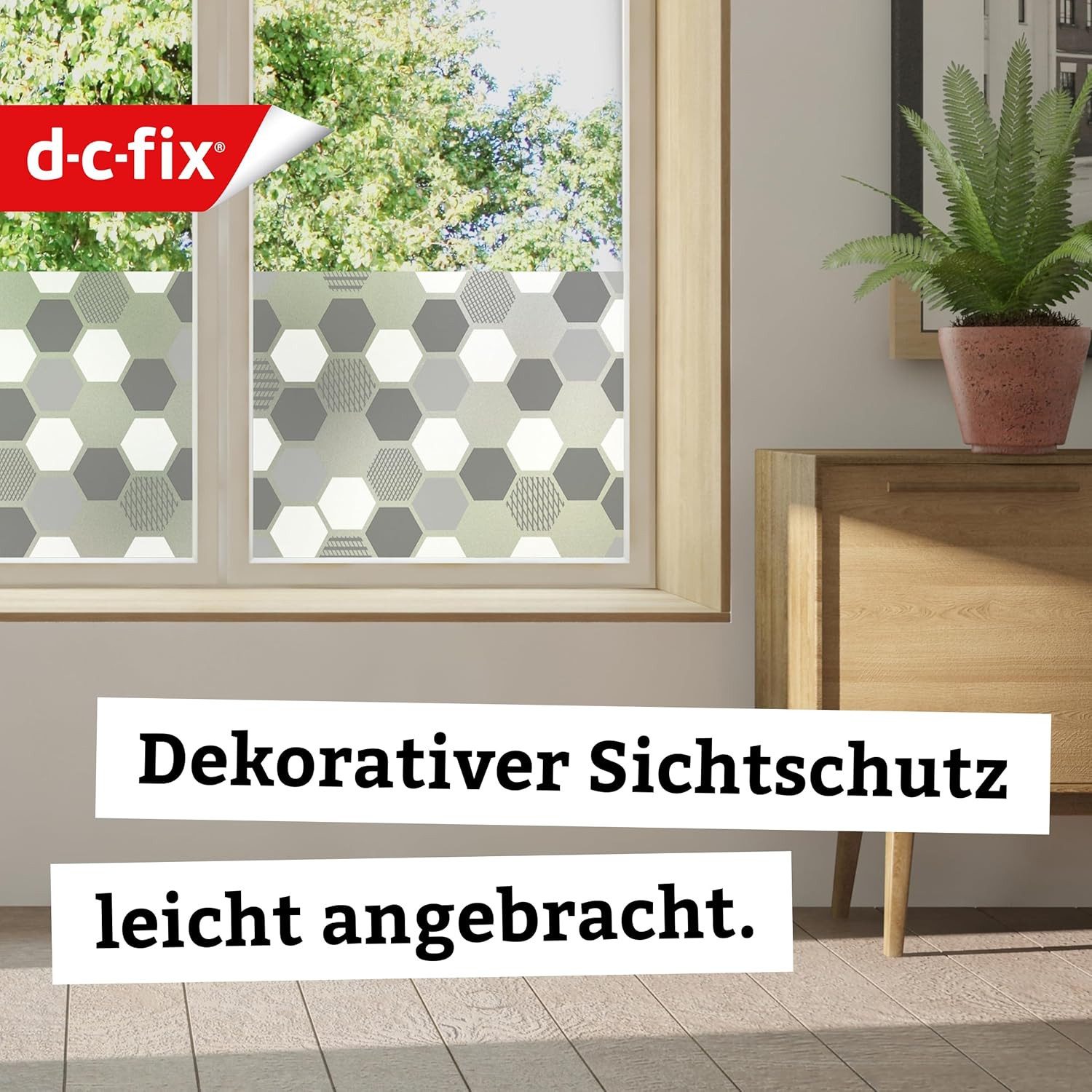 d-c-fix Fensterfolie Wido Sichtschutzfolie selbsthaftend Deko Folie für Fenster innen, Statisch haftend - Rückstandslos entfernbar & wiederverwendbar