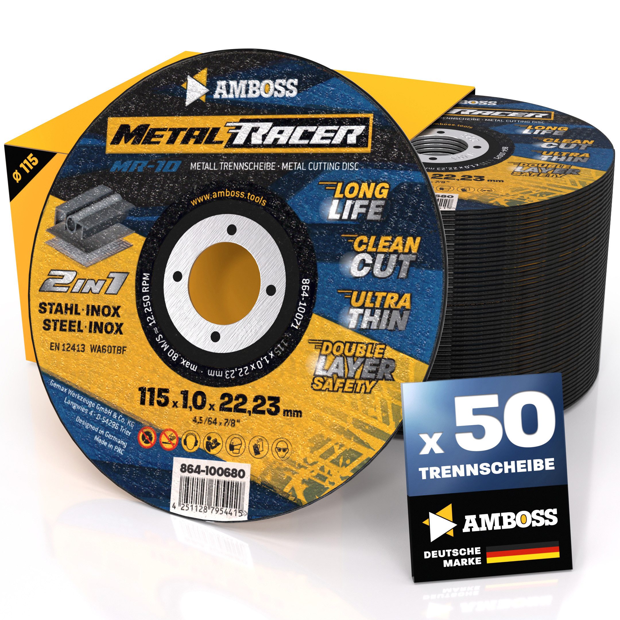 Trennscheiben 50x Amboss Metal Racer Trennscheibe, Ø115 mm - 1