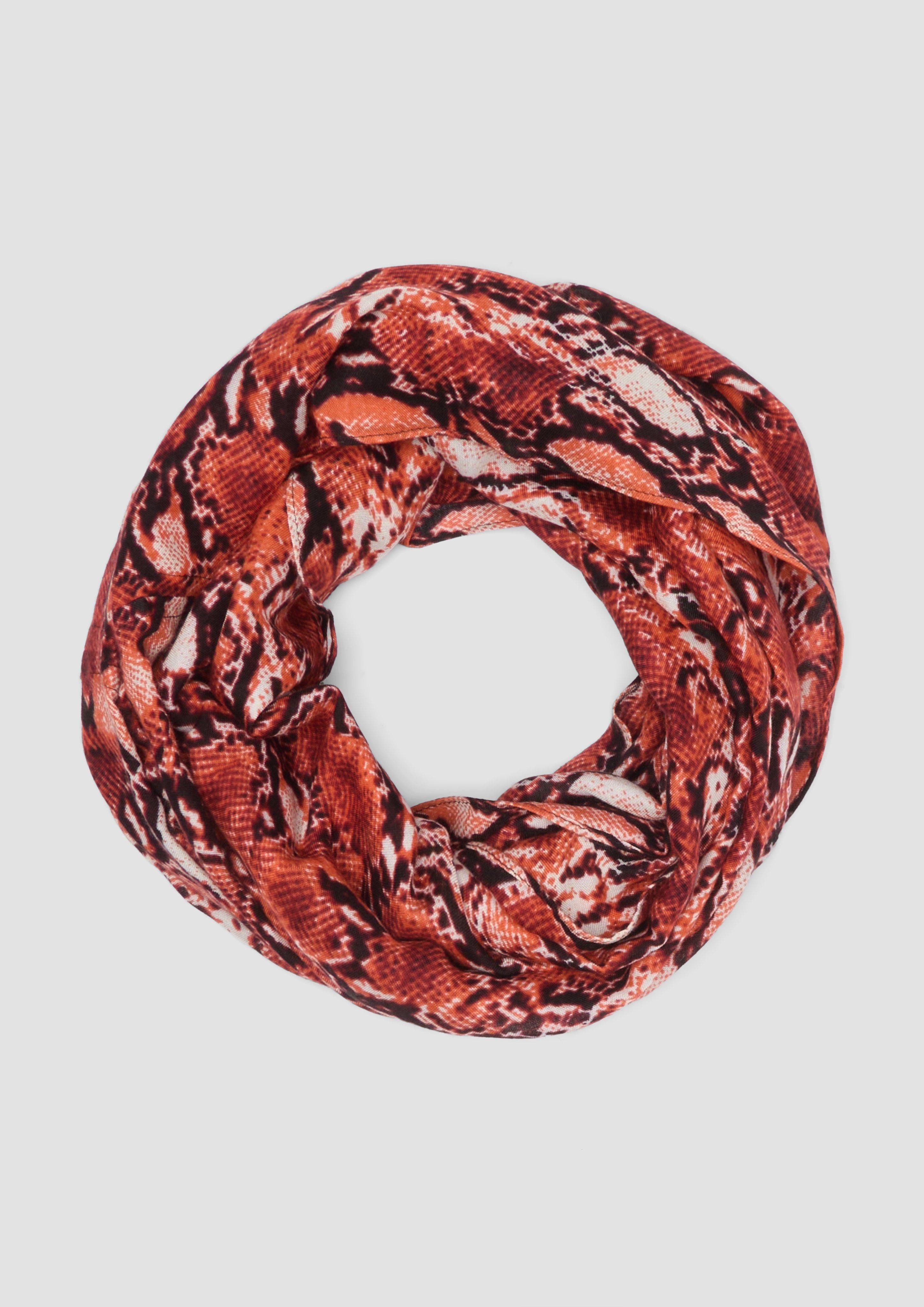 Halstuch Loop-Schal mit All-over-Print in Schlangenoptik