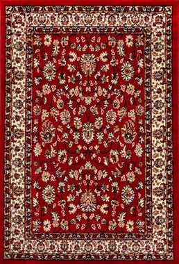 Orientteppich Kurzflor Teppich, Vimoda, Rechteckig, Höhe: 8 mm, mit Kunstvollem, Red, Klassischer, Wohnzimmer, Ornamenten