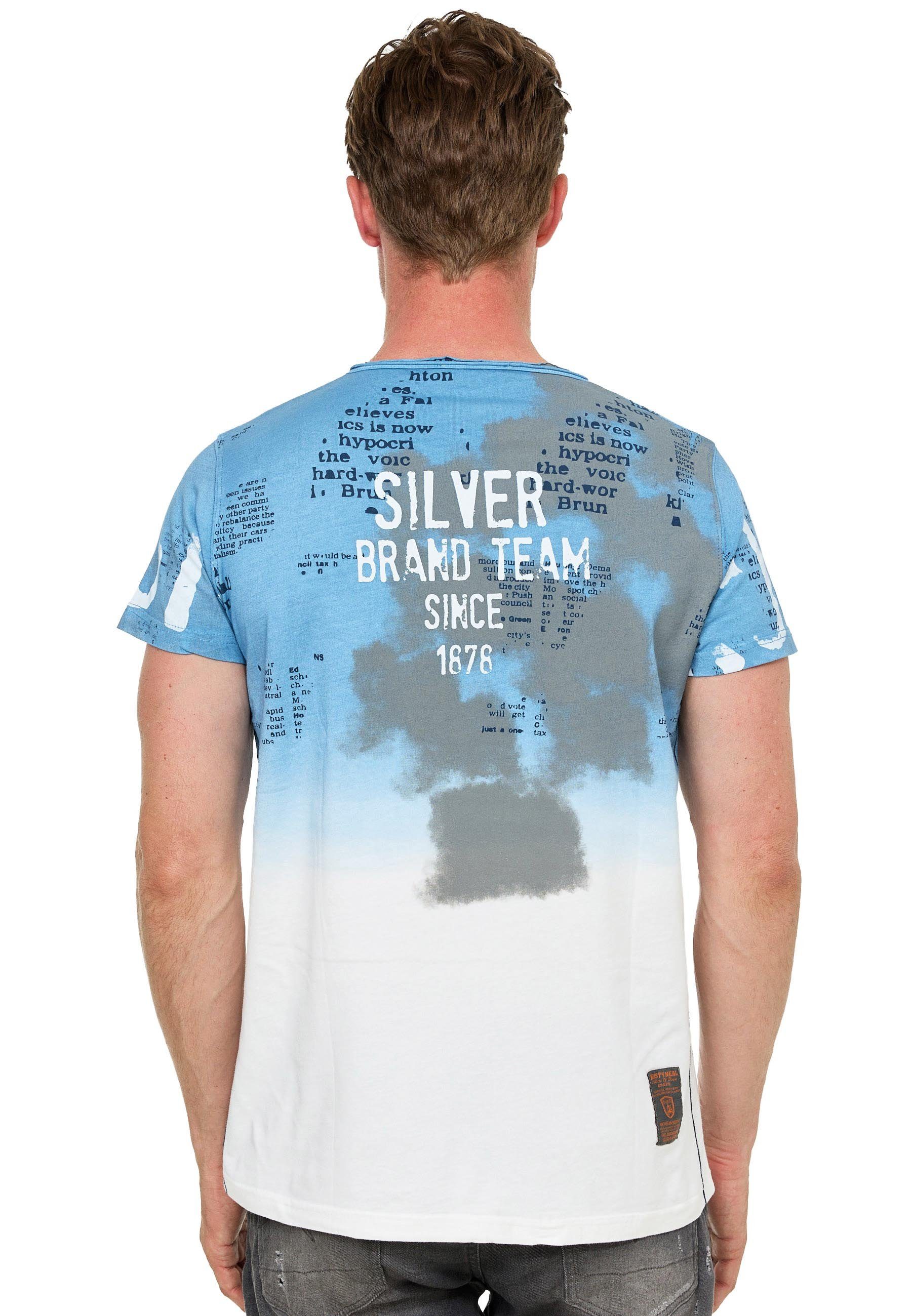 blau farblichem Rusty T-Shirt mit Übergang Neal