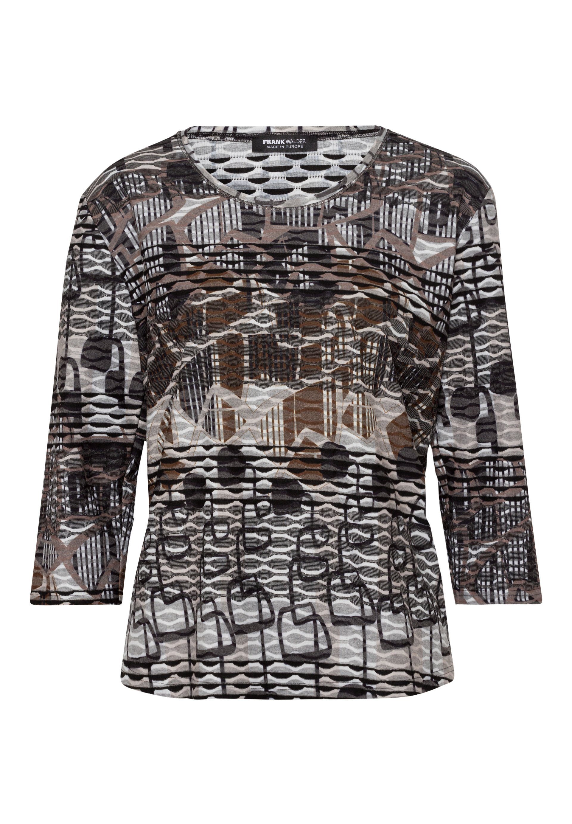 FRANK WALDER 3/4-Arm-Shirt aus softem Materialmix