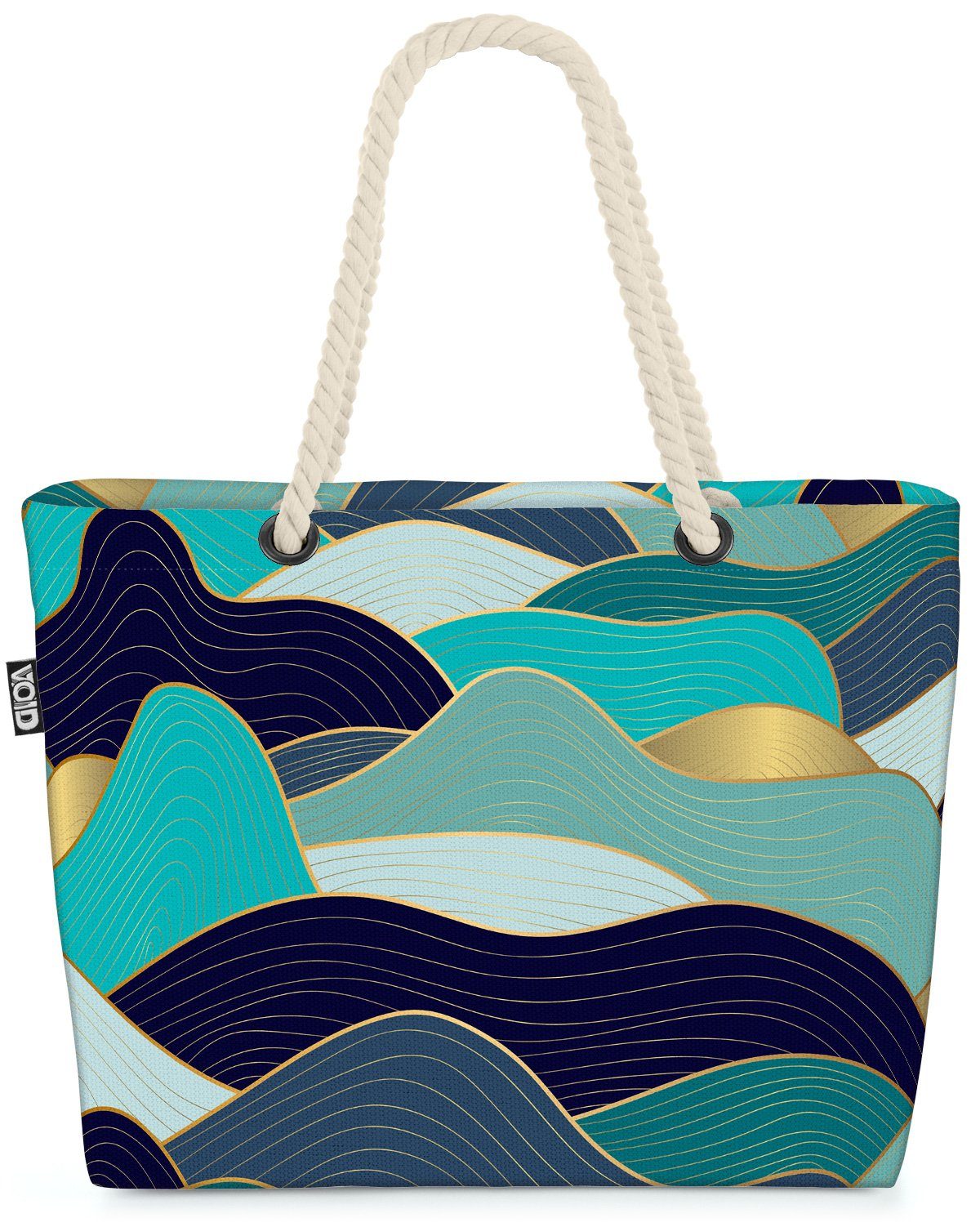 VOID Strandtasche (1-tlg), Muster Asien Se Dekor Meer China Ornamente Design Grafik Japan Wellen