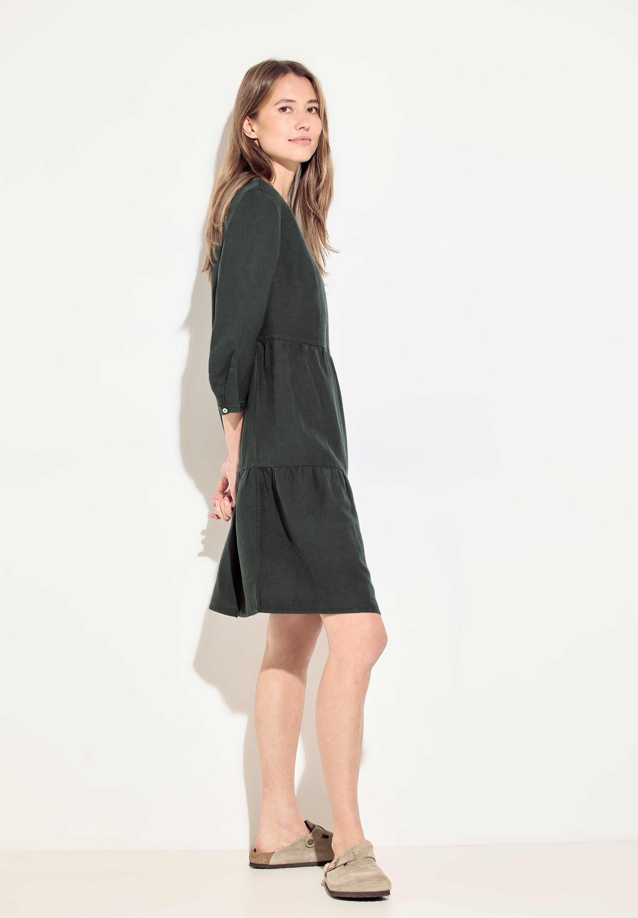 Maxikleid Tunika Leinen Kleid