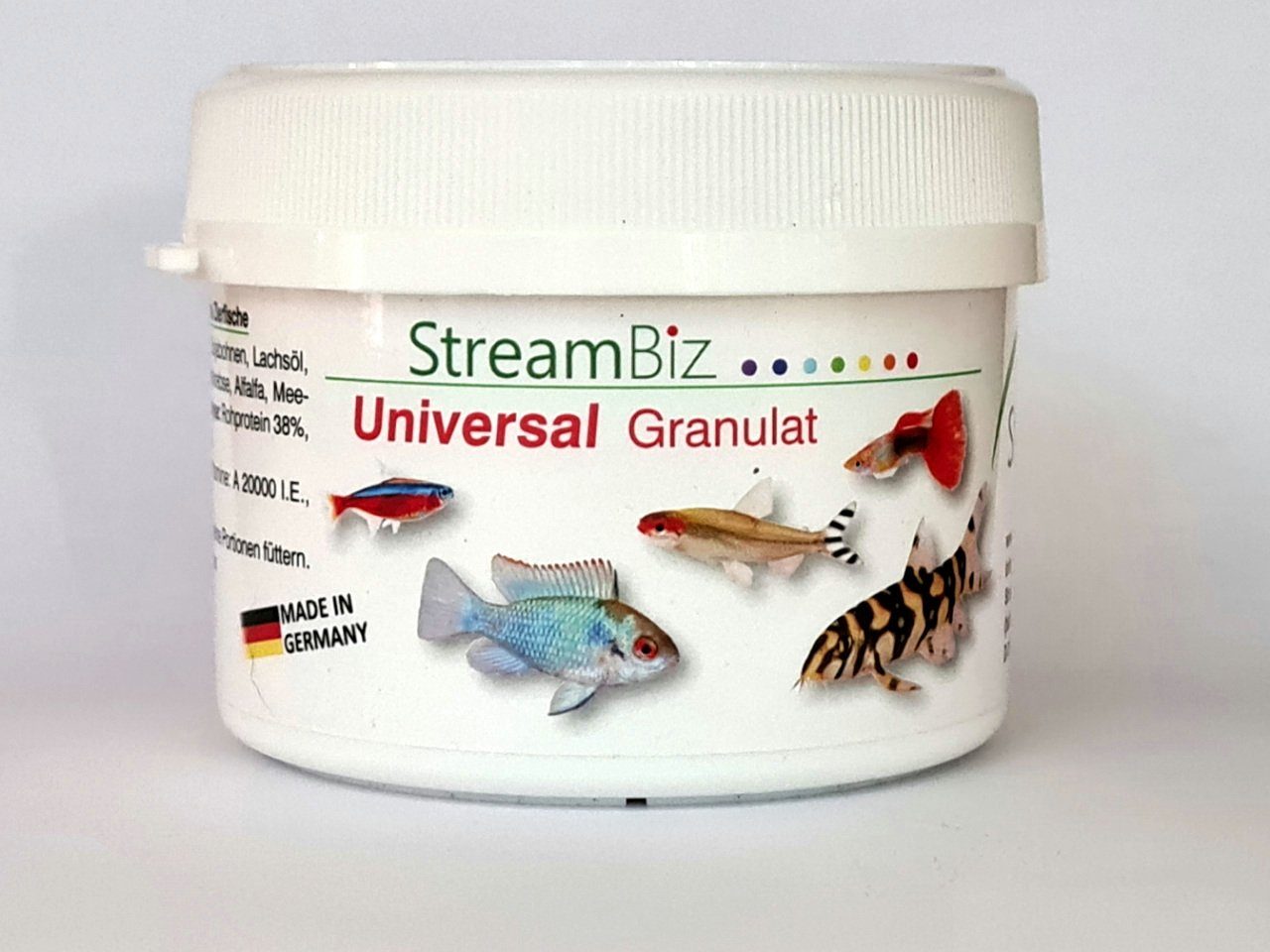Aquaristik-Langer Aquariendeko StreamBiz Universal Granulat - Alleinfutter für Zierfische 80 g