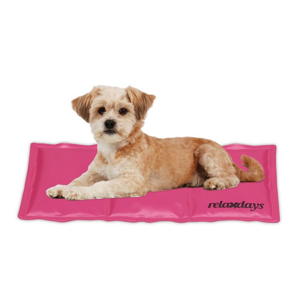 relaxdays Hundematte Pinke Kühlmatte für Hunde, 20 x 35 cm