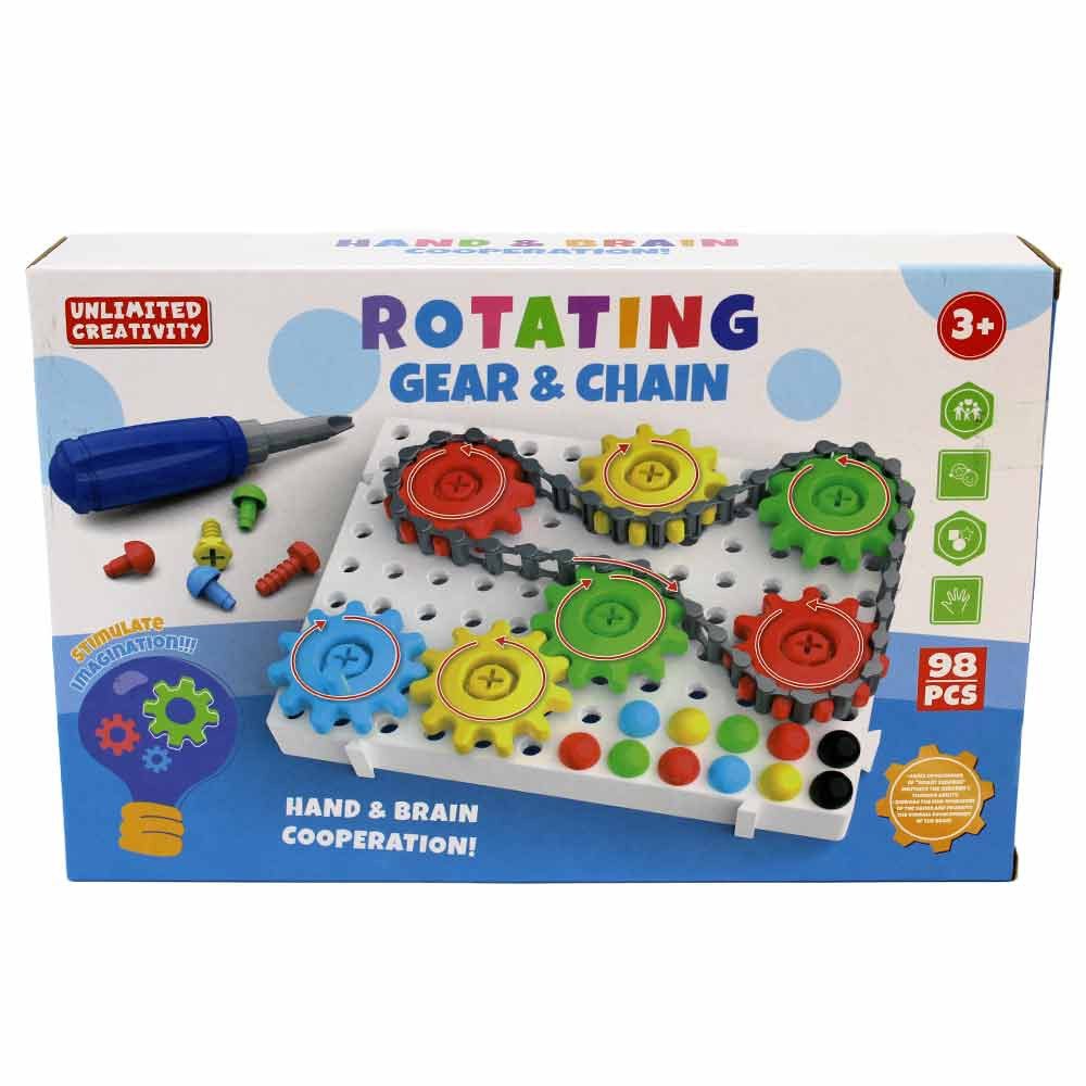 Jonotoys Lernspielzeug Steckspielzeug für Kinder "Getriebe und Kette" - 98 günstig online kaufen