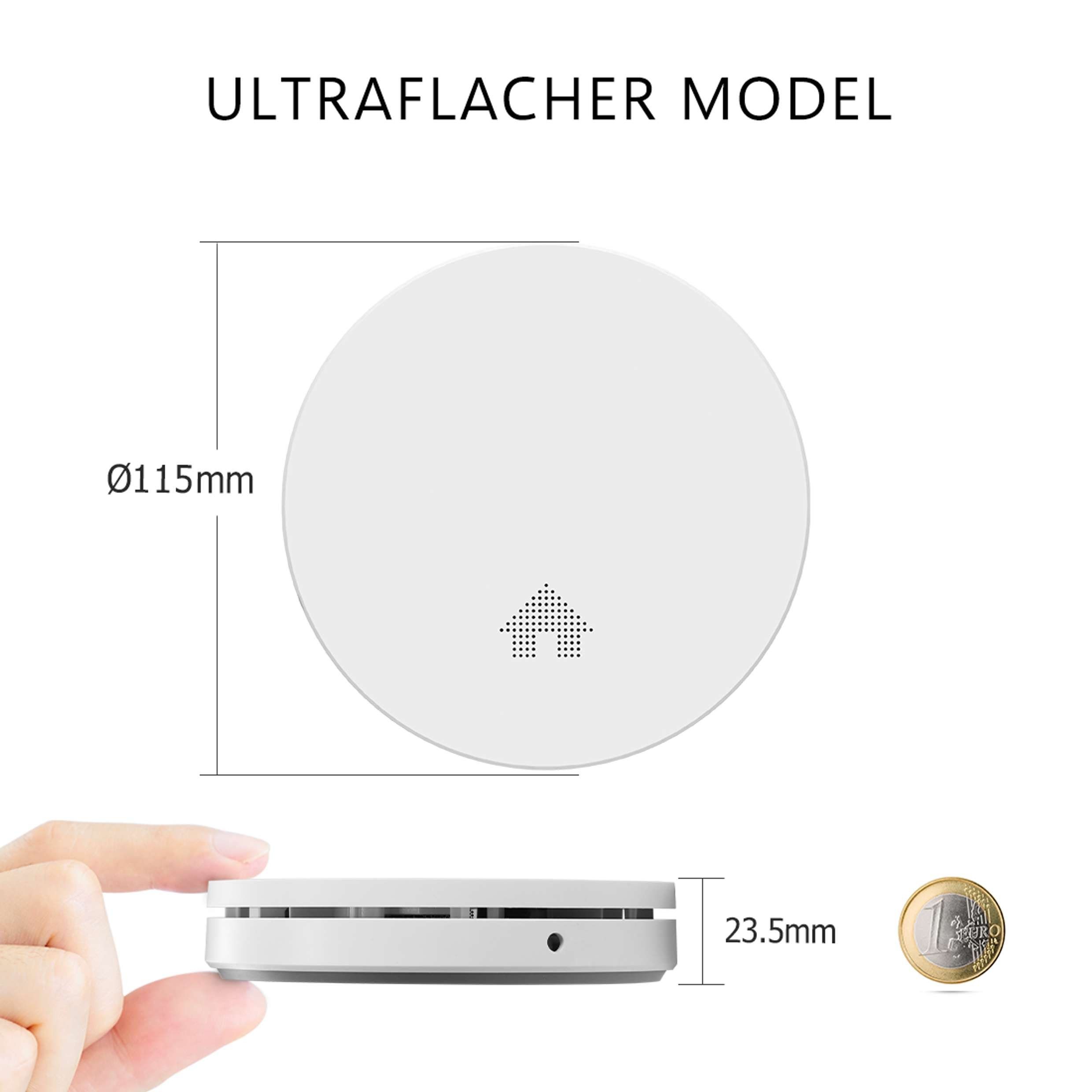 Elro FS4610 Rauchmelder (Ultraflach, 10-Jahres Batterie, Mit Q-Label)