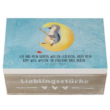 Mr. & Mrs. Panda Dekokiste Pinguin Mond - Eisblau - Geschenk, Aufbewahrungsbox, Truhe, Einschlaf (1 St)