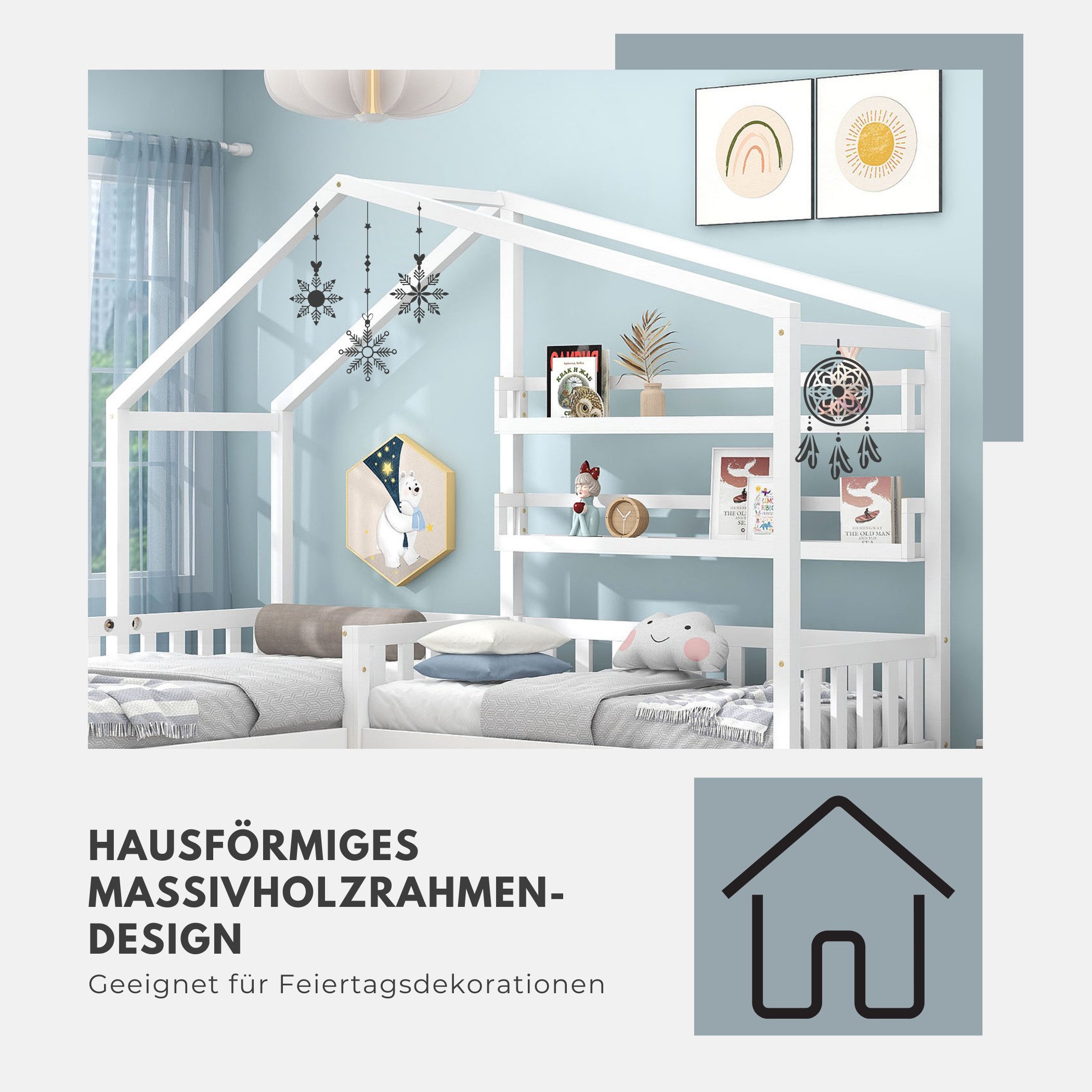 SeedWave Hausbett Kinderbett mit Schubladen und günstig online kaufen