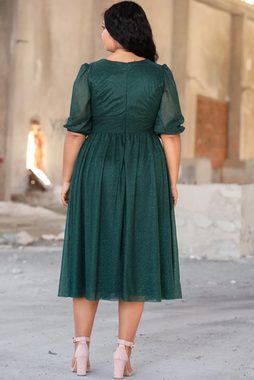 Modabout Abendkleid Damen Midikleid Sommerkleid für große Größen - NELB0553D8848YŞL (1-tlg)