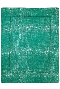 Meyco Baby Laufgittereinlage Fine Lines Emerald Green, (1-tlg), 77x97cm