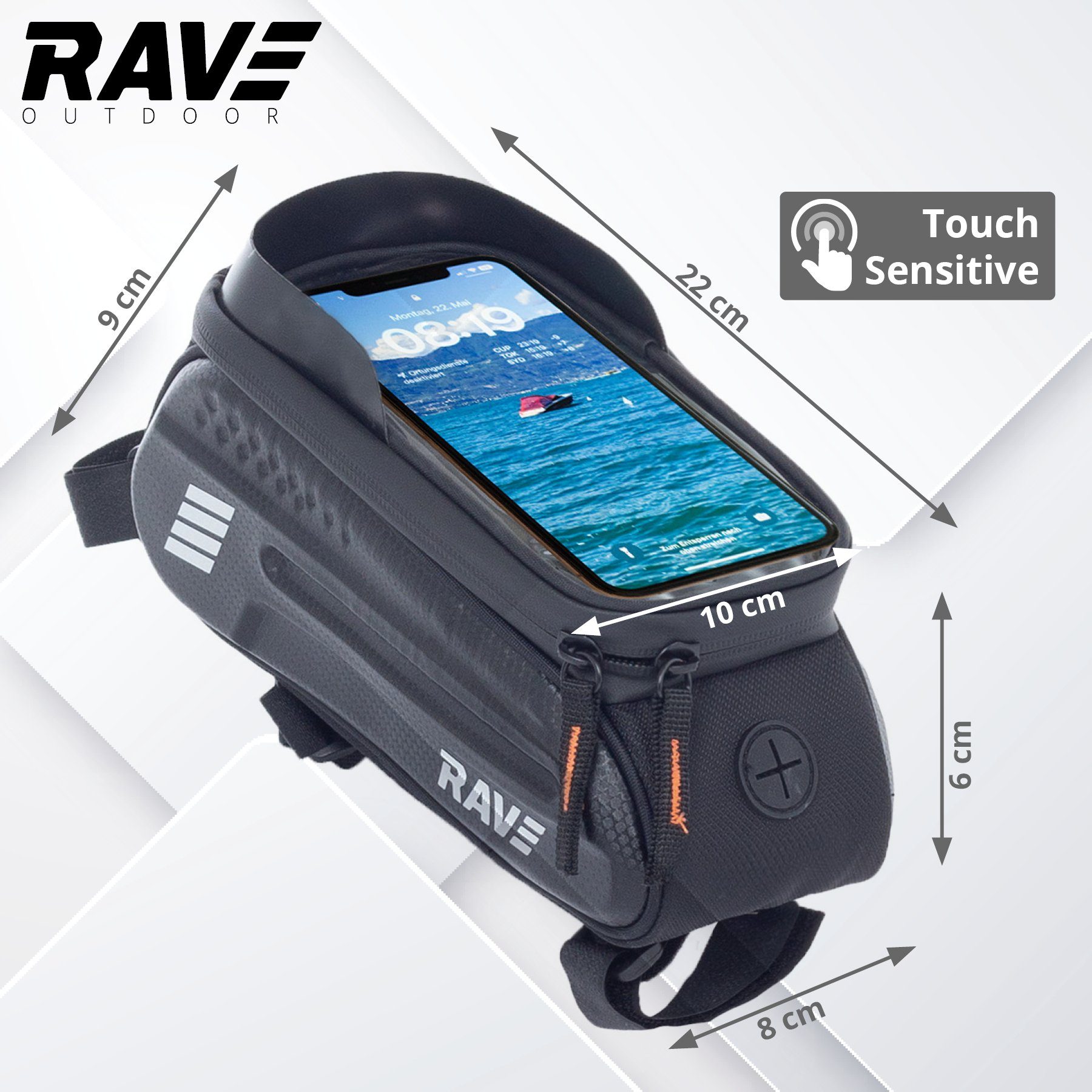 Rave Bike&Outdoor Handy-Rahmentasche Fahrrad Oberrohrtasche Topcase