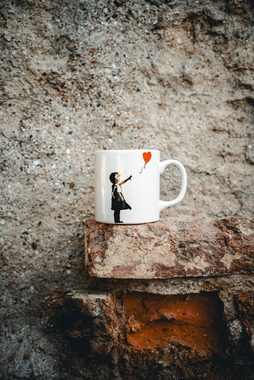 AvantgART Tasse Banksy Kaffeetasse, Banksy Kunstdruck, Tasse Kaffee, aus Keramik, Porzellan
